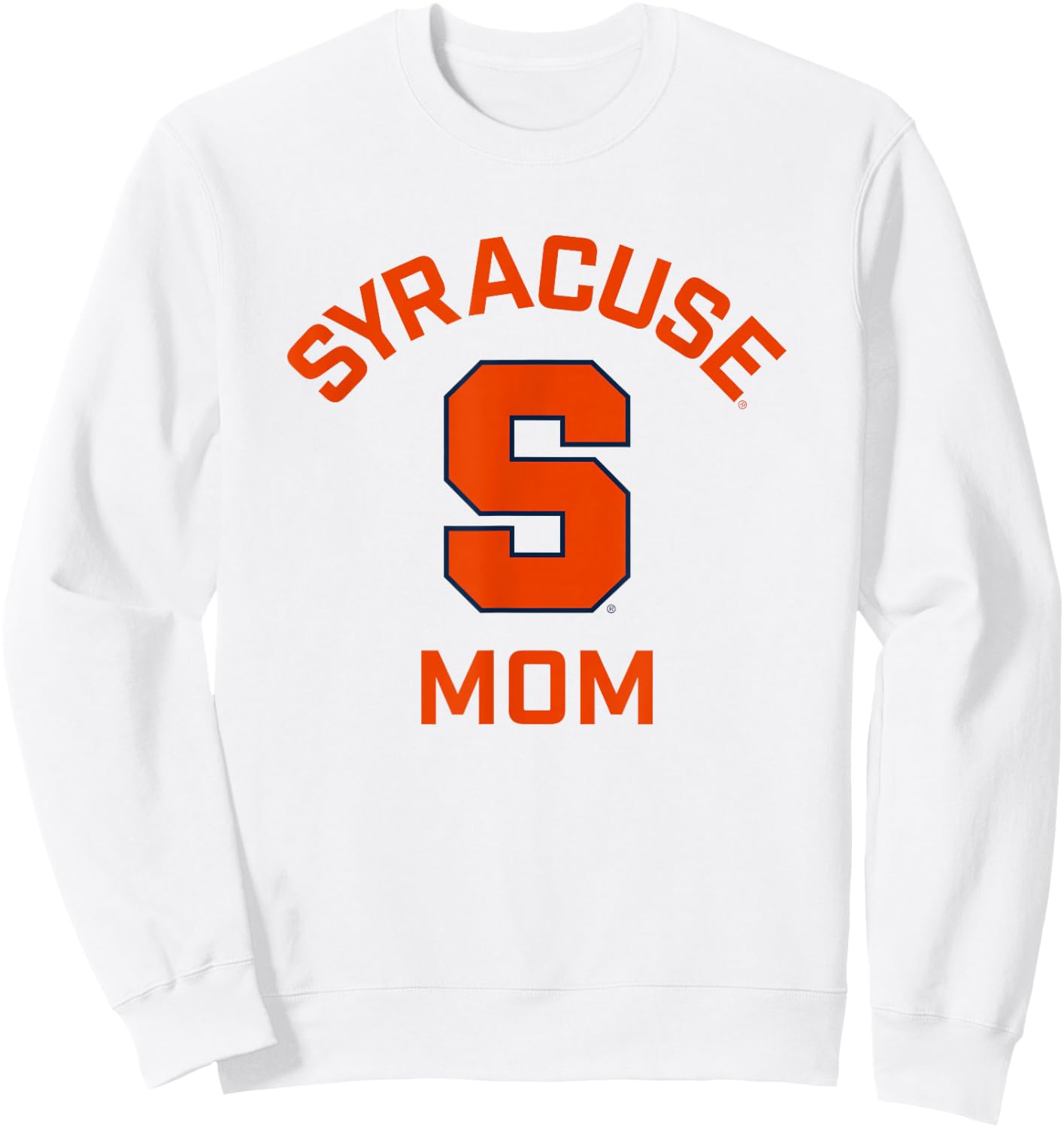 Syracuse University Orange Arched Mom Sweatshirt - Sweatshirt | White