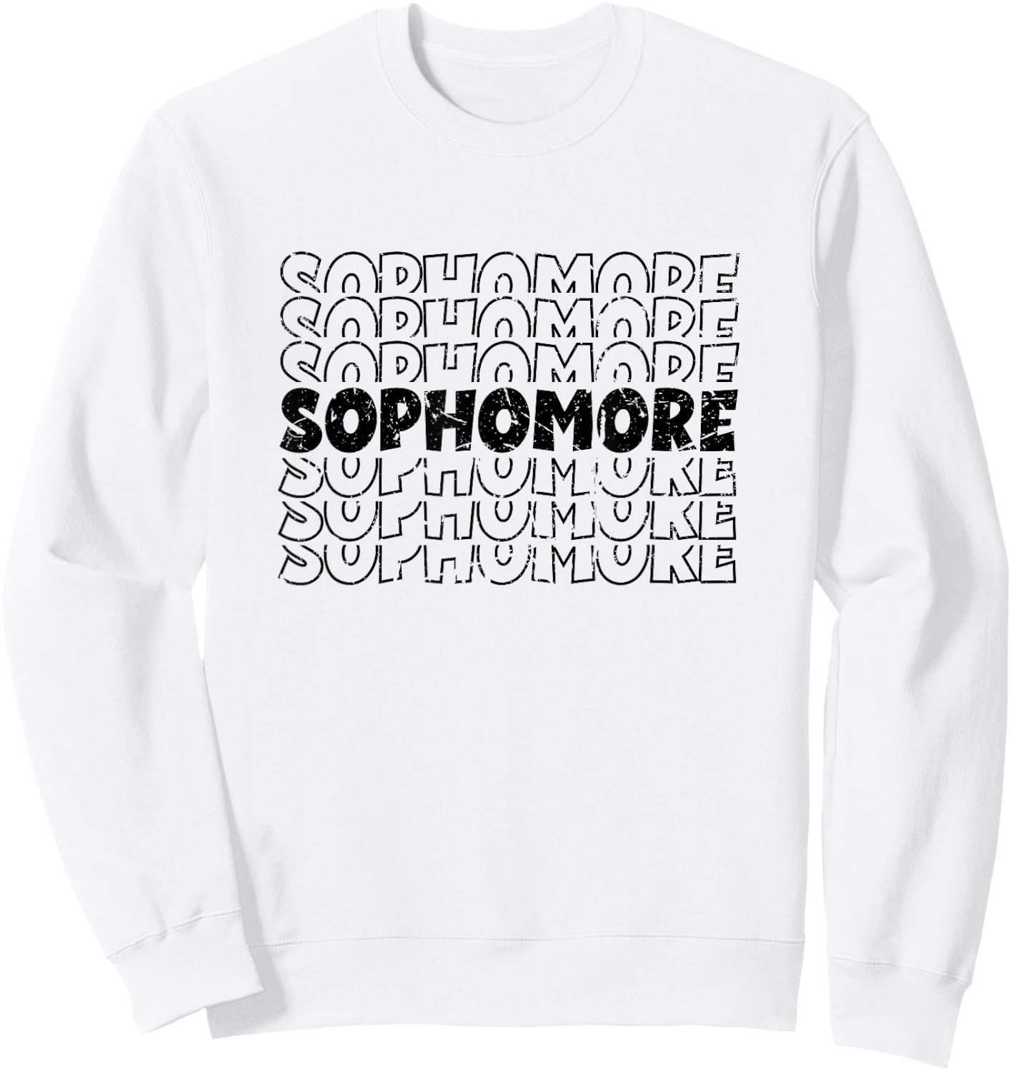 Vintage Sophomore Sweatshirt - Sweatshirt | White