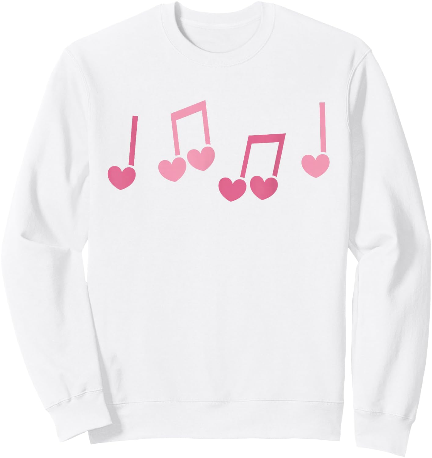 Music Heart Music Note Funny Musician Kids Girls Music Sweatshirt - Sweatshirt | White