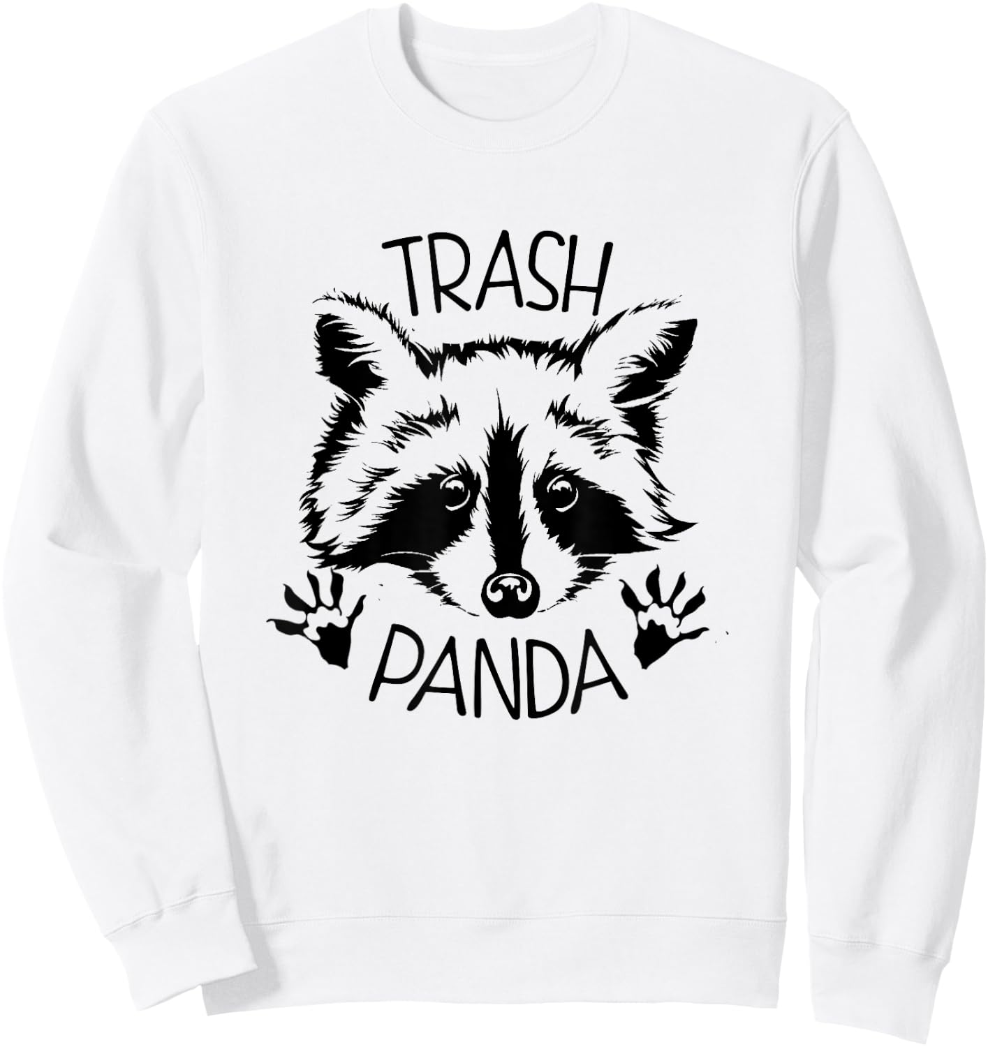 Raccoon Lover : Trash Panda Raccoon Sweatshirt - Sweatshirt | White