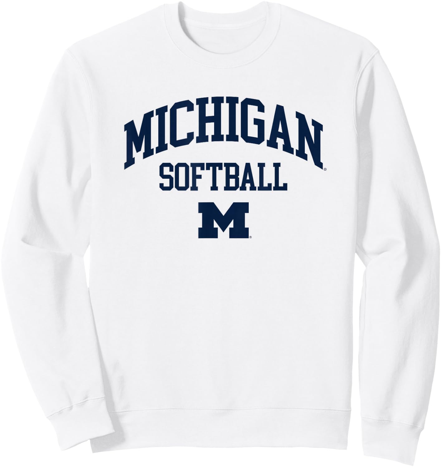University of Michigan Wolverines U of M Softball Sweatshirt - Sweatshirt | White
