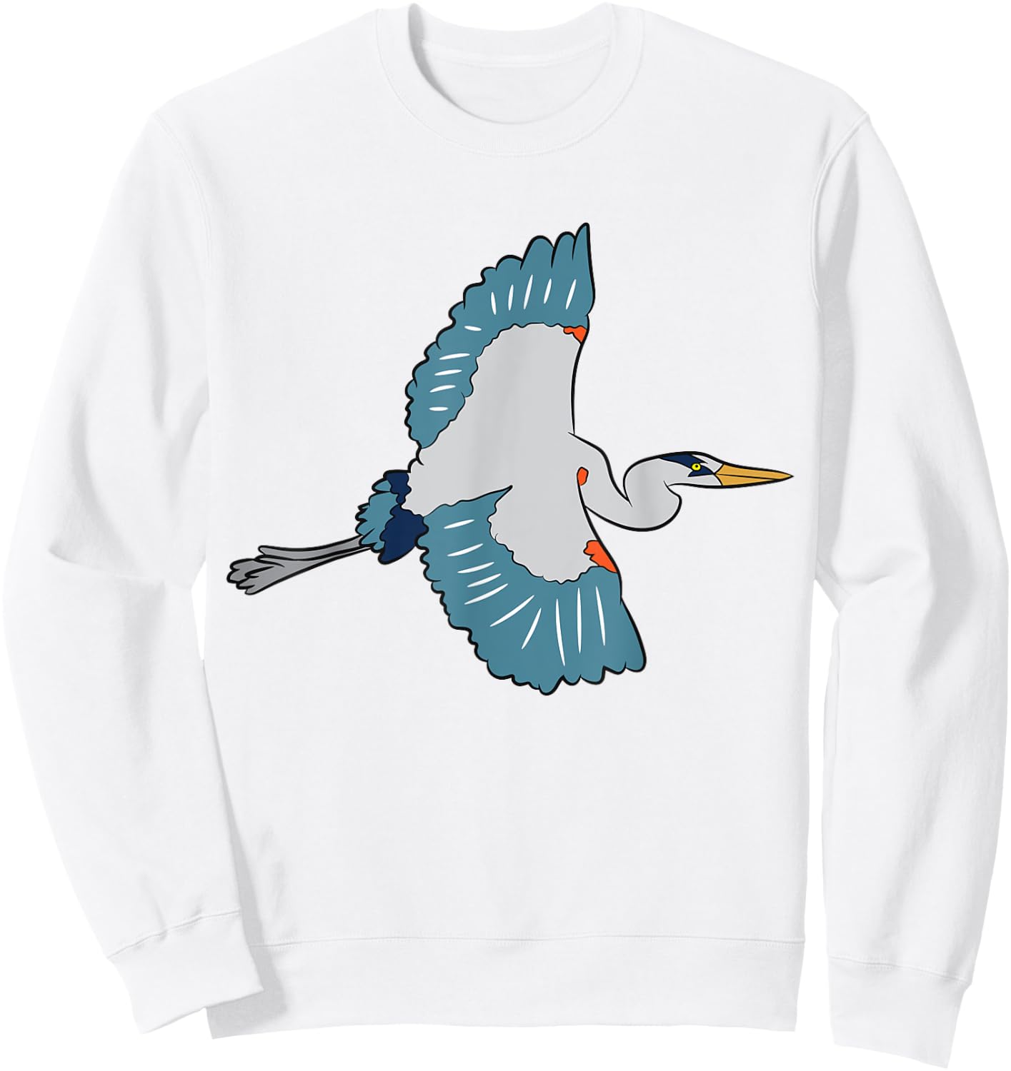 Great Blue Heron Bird Birdwatching Blue Herons Sweatshirt - Sweatshirt | White