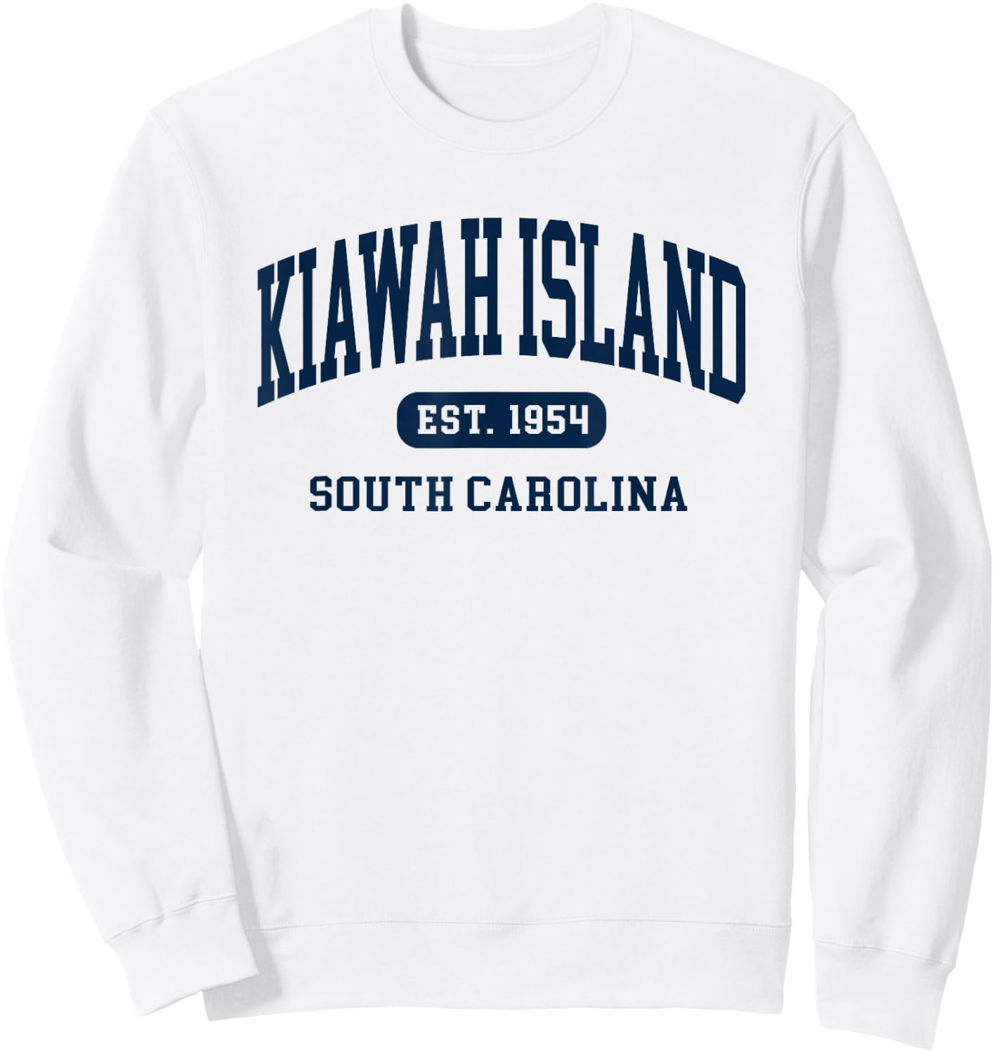 Kiawah Island South Carolina Retro Est 1954 Vintage Souvenir Sweatshirt - Sweatshirt | White