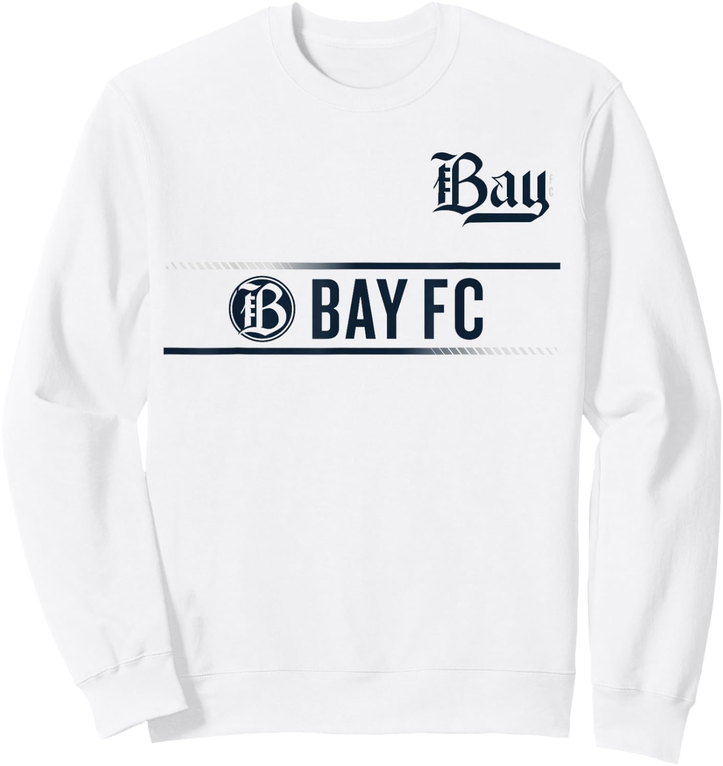 Officially Licensed Bay FC NWSL Soccer Apparel Sweatshirt - Sweatshirt | White