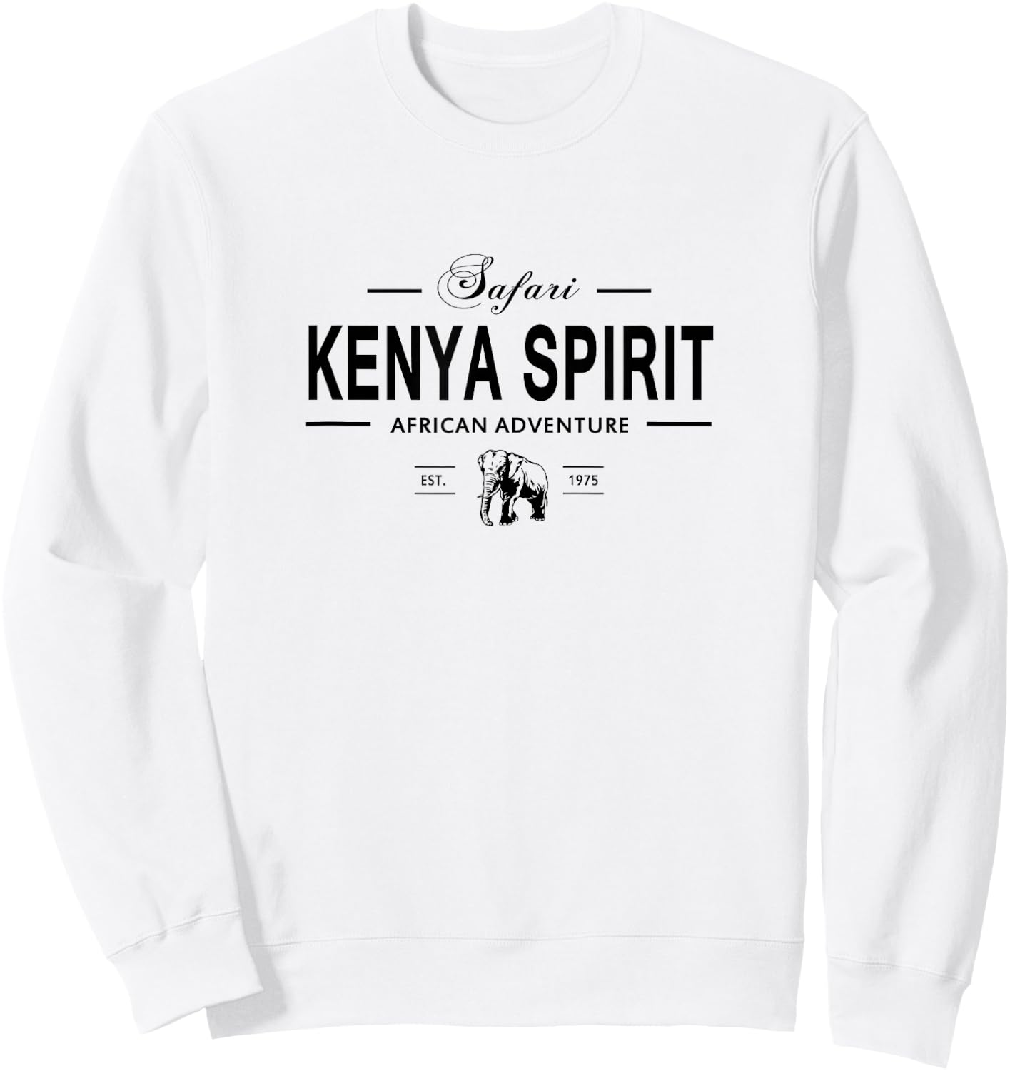 Kenya Elephant Safari Sweatshirt - Sweatshirt | White