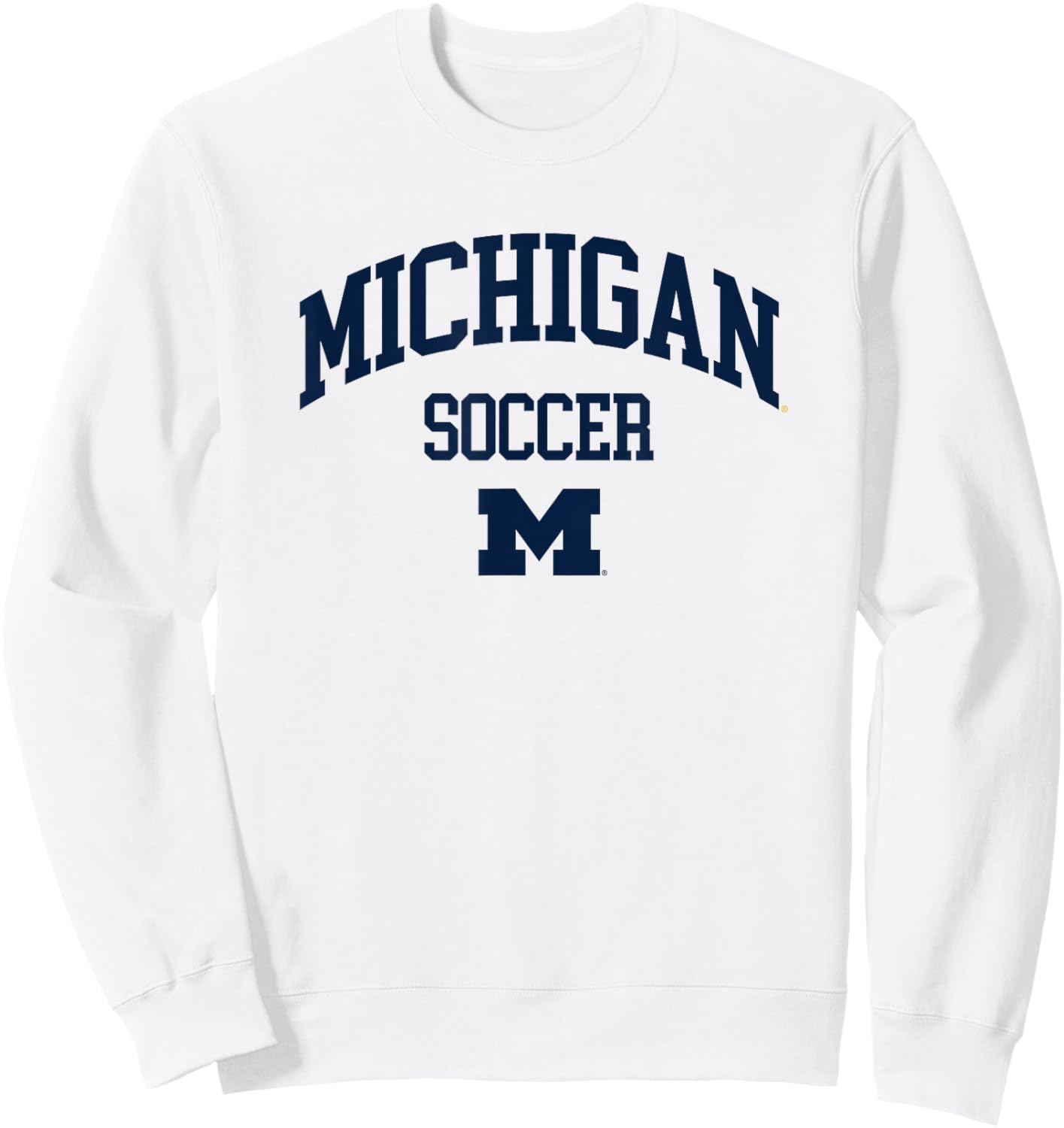 University of Michigan Wolverines U of M Soccer Sweatshirt - Sweatshirt | White
