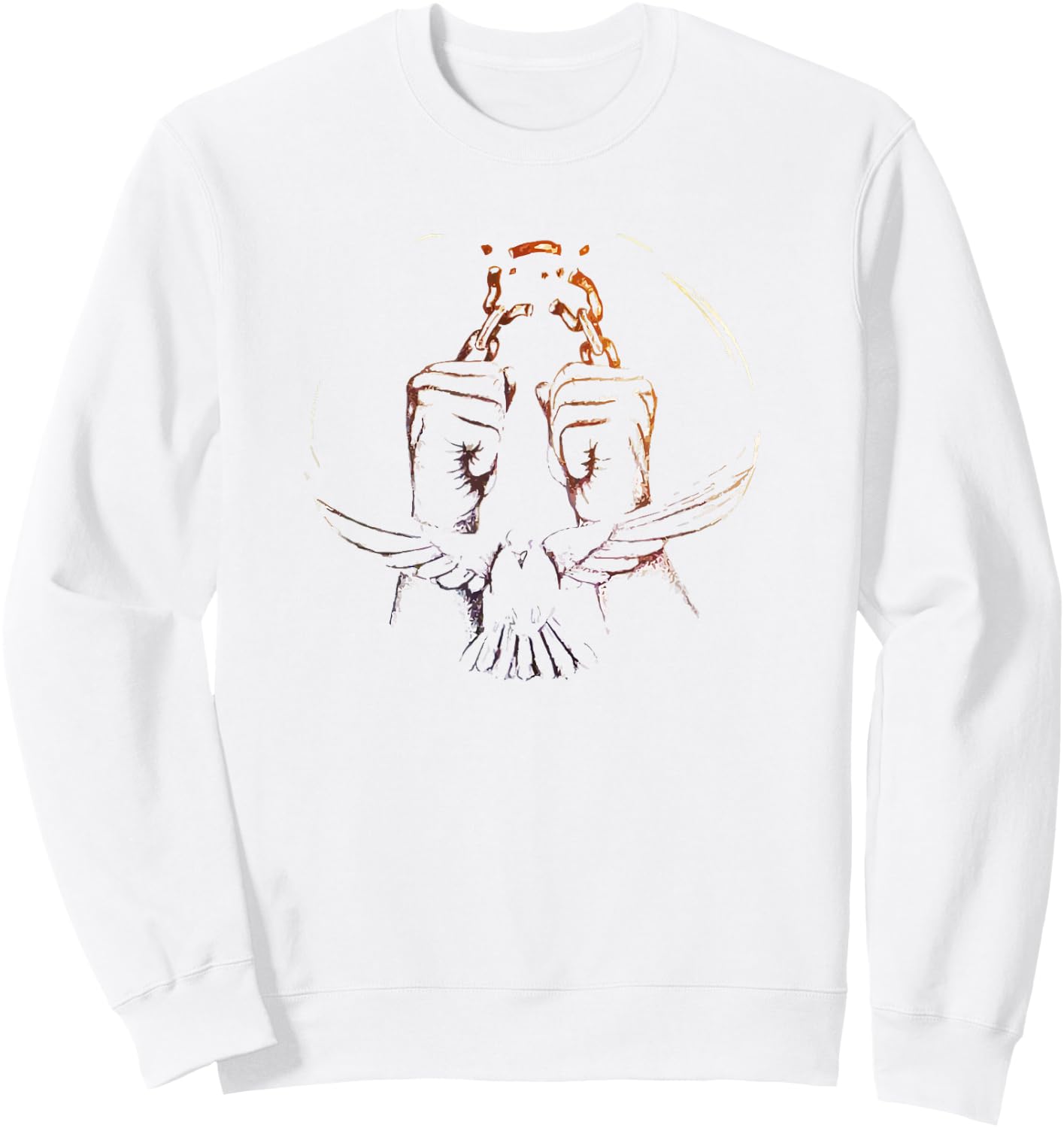 Ruach Holy Spirit Dove of Truth Sets You Free John 8 32 Sweatshirt - Sweatshirt | White