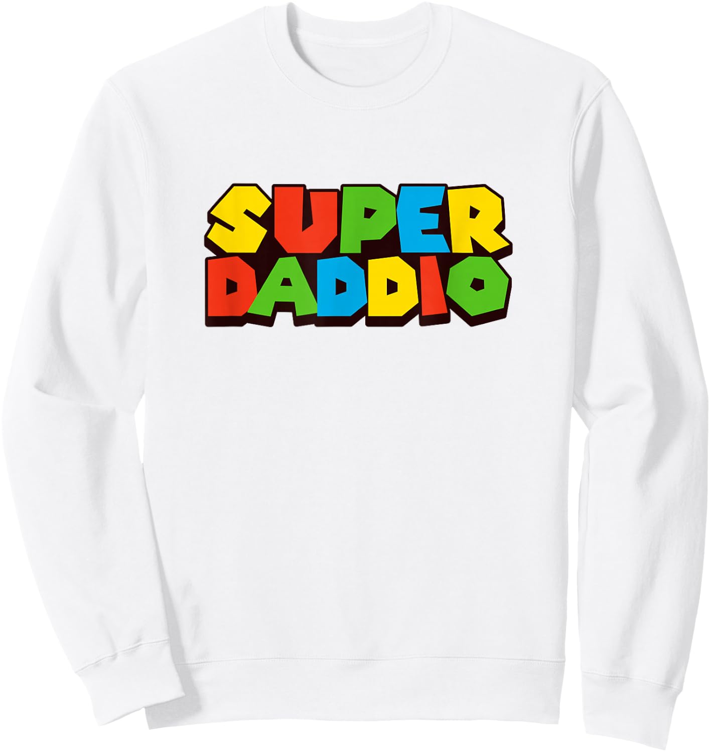 Super Daddio Retro Gamer Sweatshirt - Sweatshirt | White