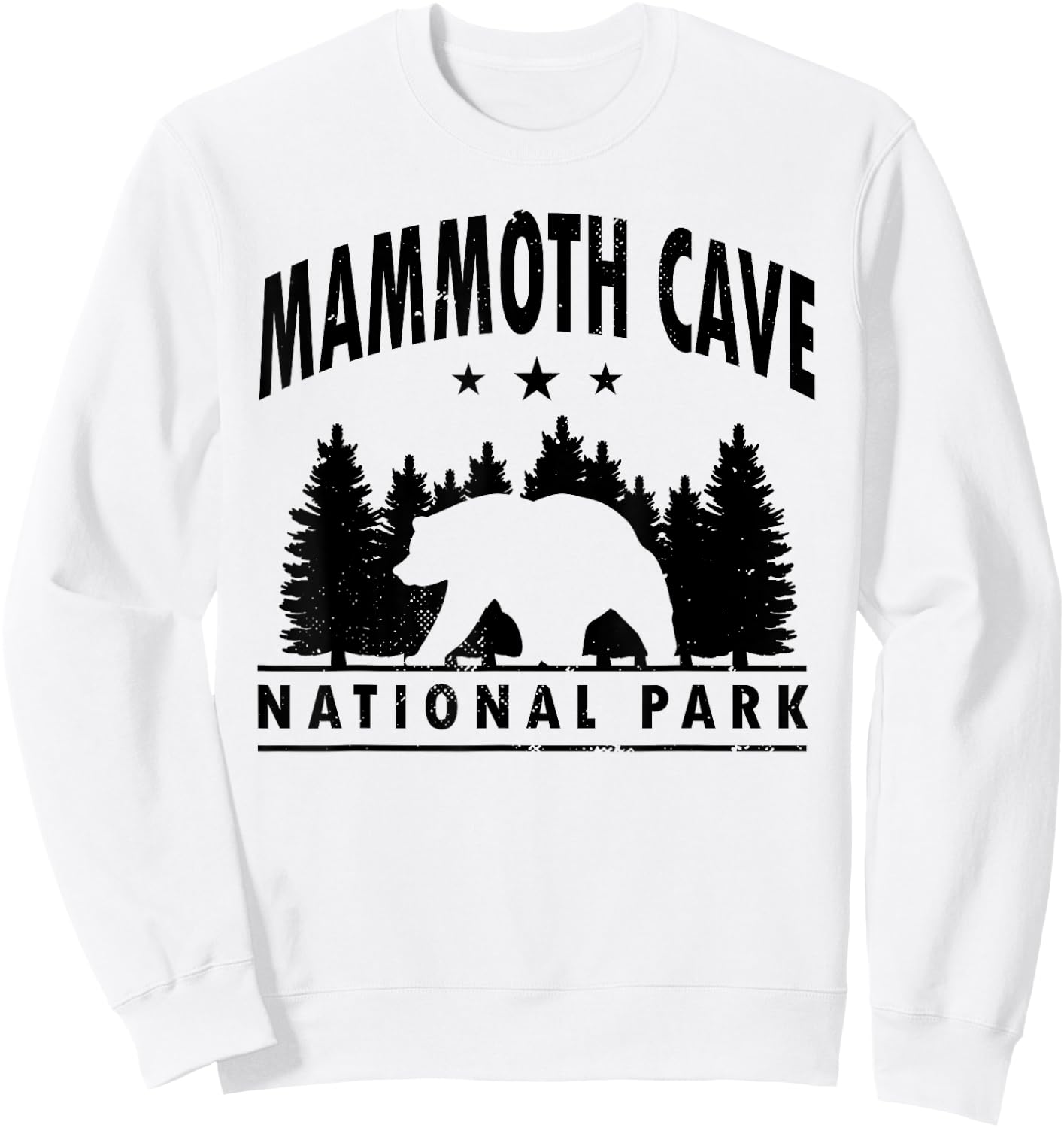 Mammoth Cave National Park Souvenir US Park Bear Sweatshirt - Sweatshirt | White