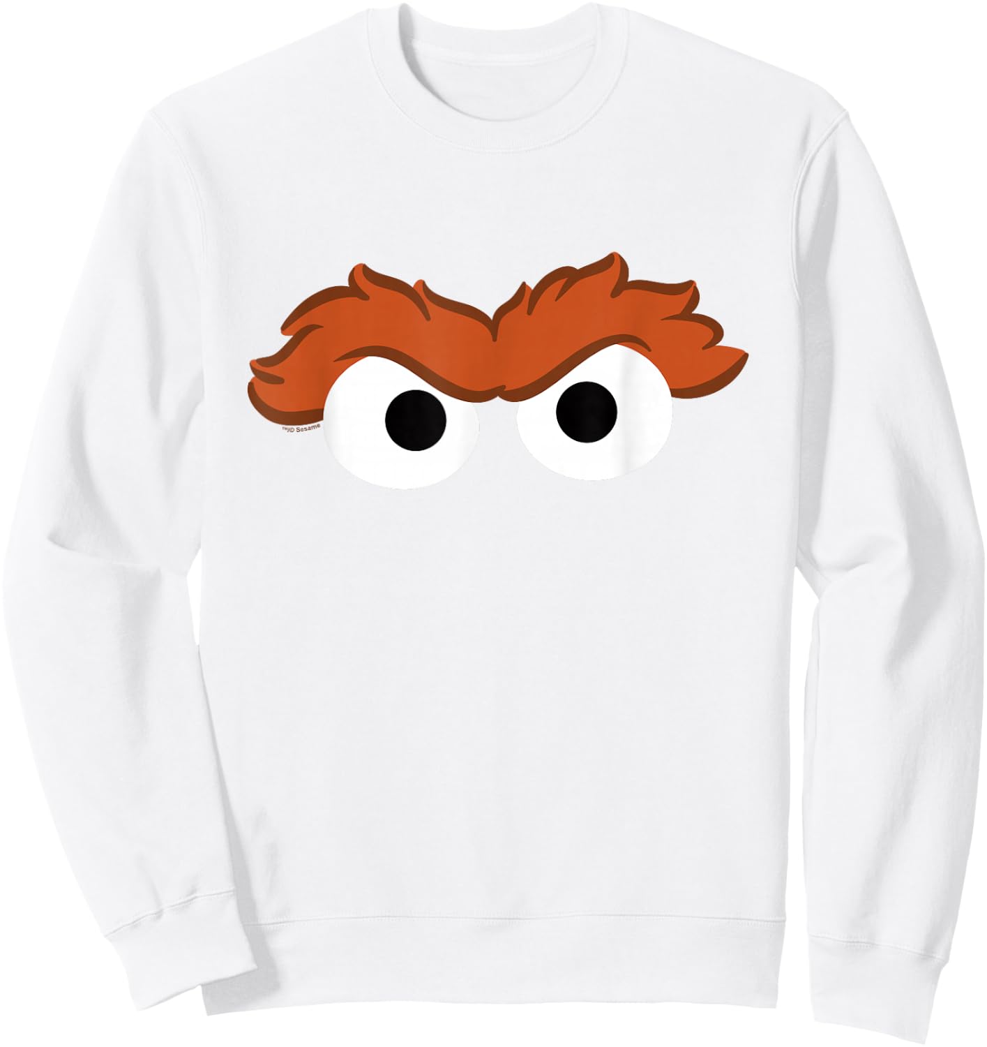 Sesame Street Oscar The Grouch Eyes Halloween Costume Sweatshirt - Sweatshirt | White