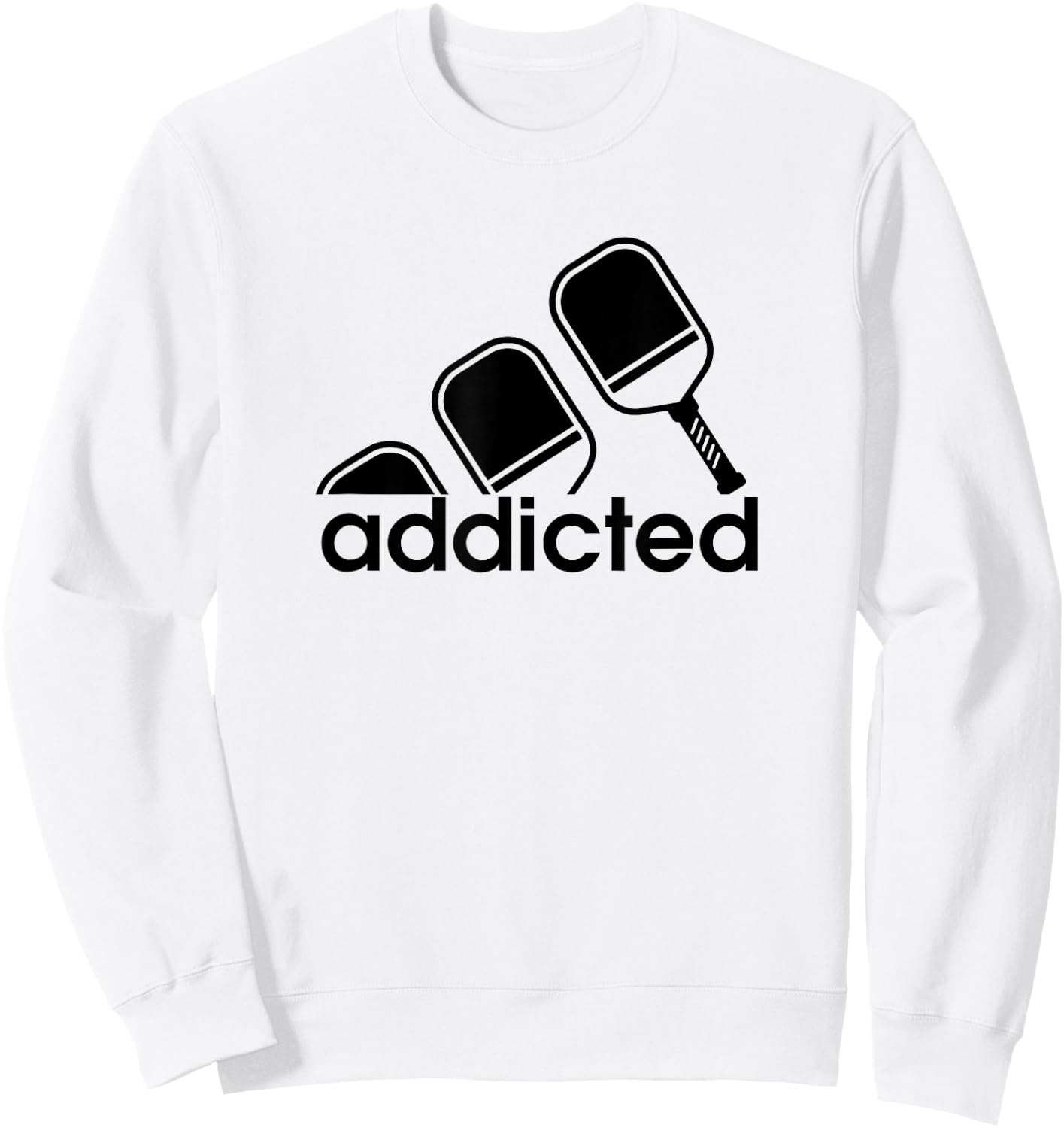 Addicted Pickleball Player Sweatshirt - Sweatshirt | White