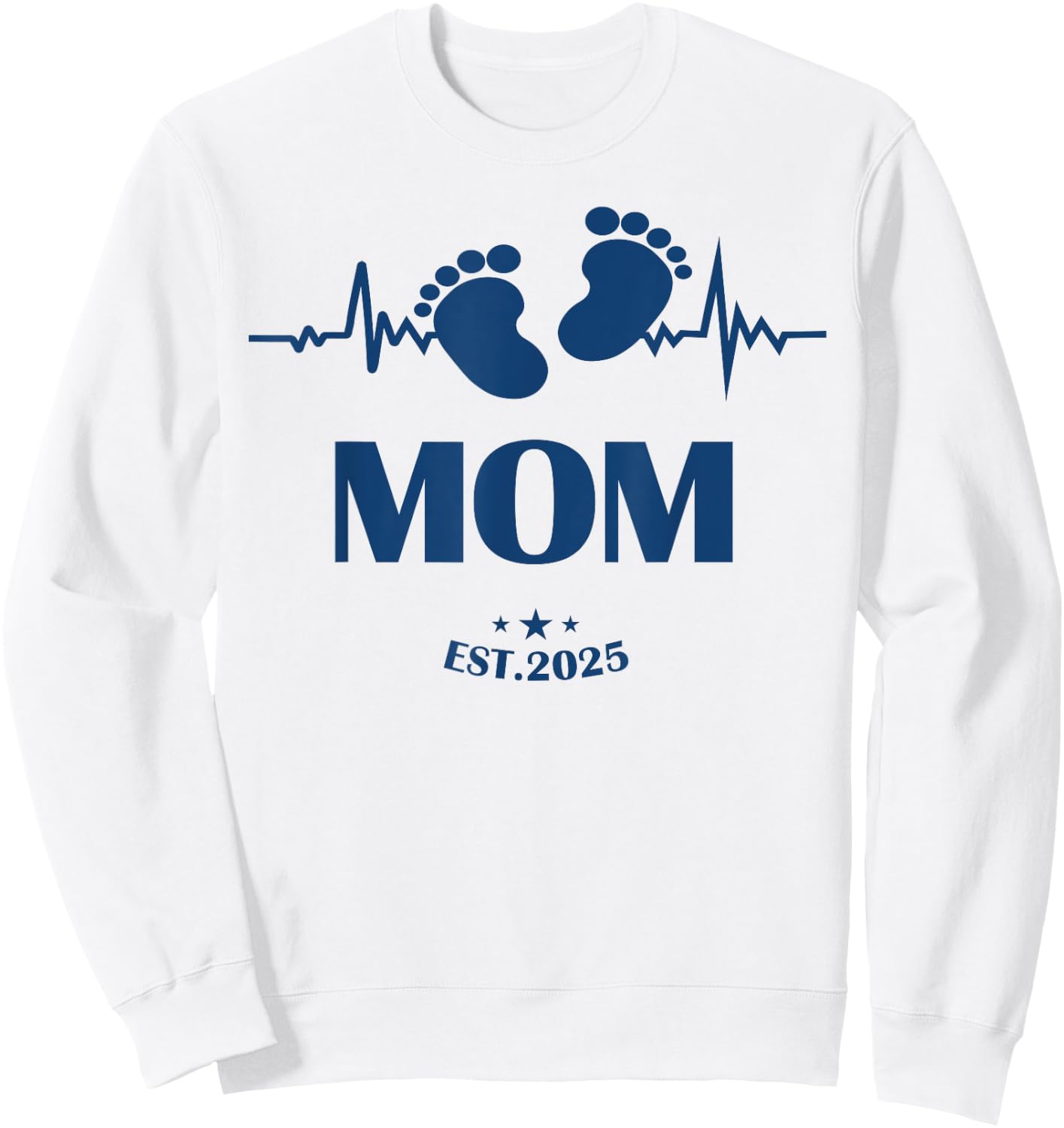 Mom Established 2025 First Time Mom Sweatshirt - Sweatshirt | White