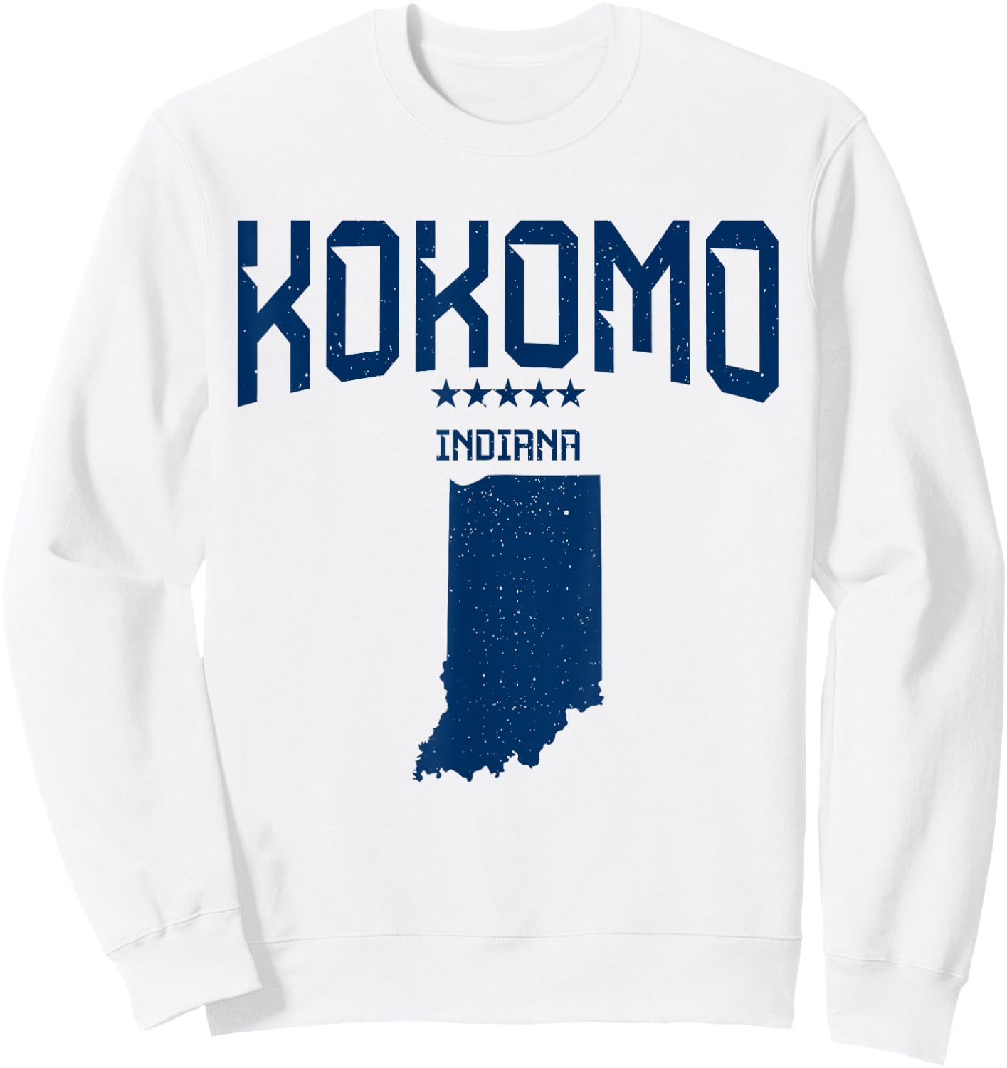 Kokomo Indiana IN Navy Classic Men Women Sweatshirt - Sweatshirt | White