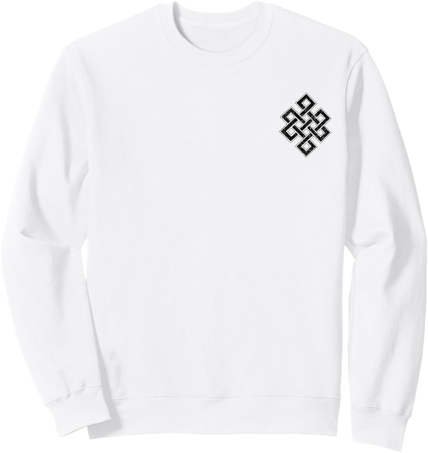 Endless Knot Eternal Knot Buddhism Jainism Wisdom Cycle Sweatshirt - Sweatshirt | White