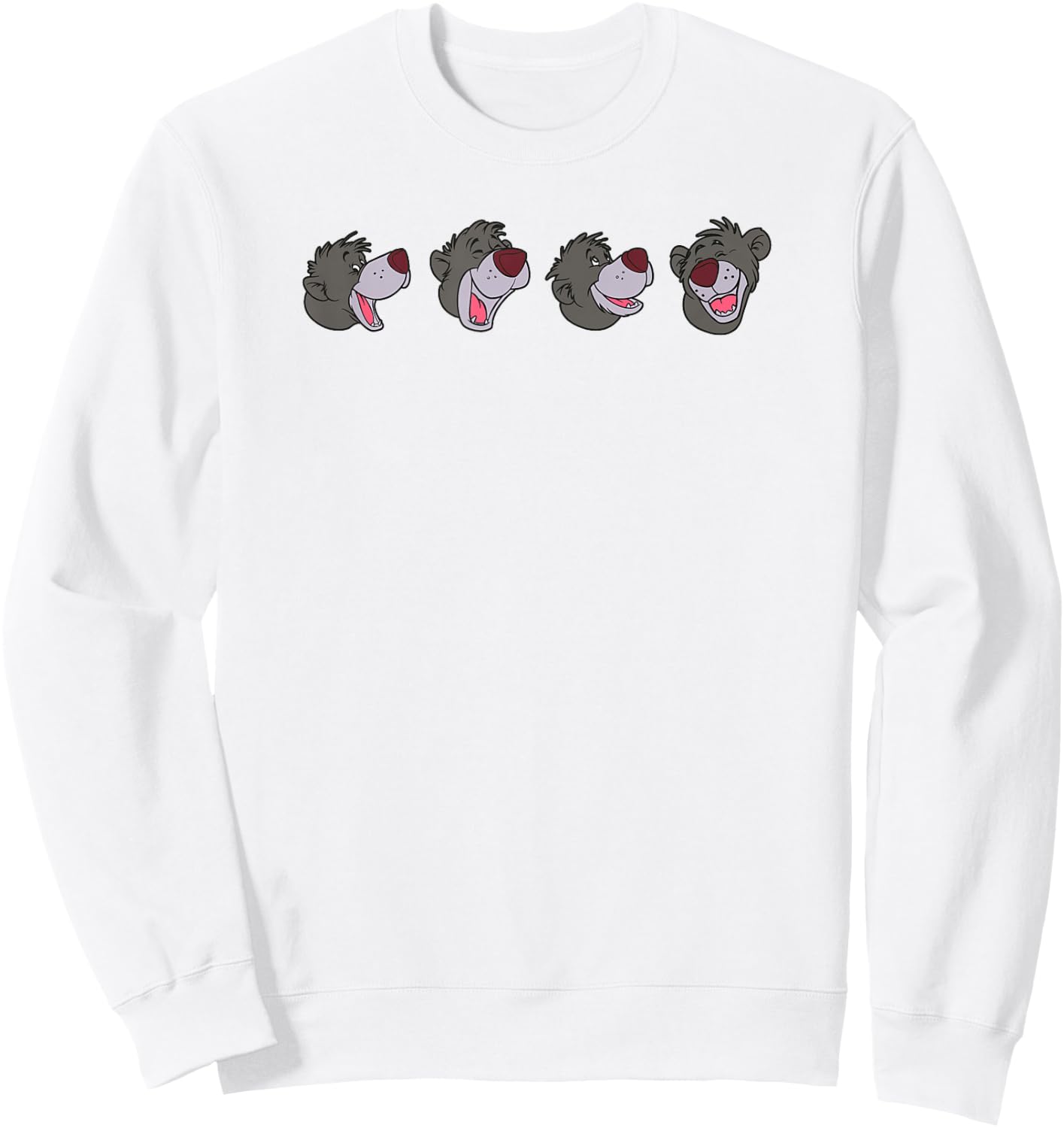 Disney The Jungle Book Baloo Happy Faces Sweatshirt - Sweatshirt | White