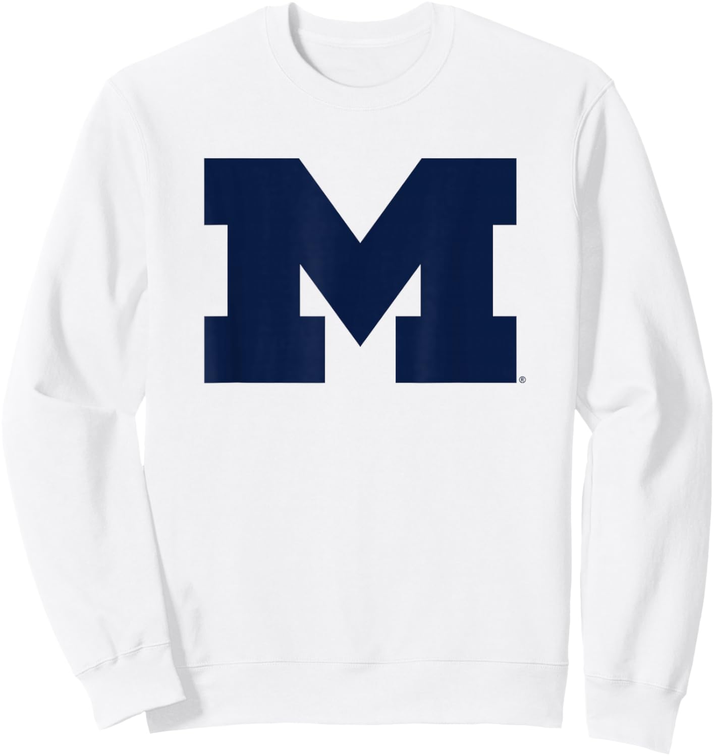 University of Michigan Wolverines U of M Primary Logo Sweatshirt - Sweatshirt | White