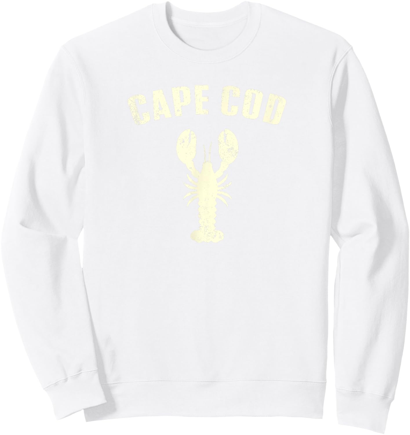 Cape Cod Lobster Summer Beach Vibe Classic Retro Graphic USA Sweatshirt - Sweatshirt | White