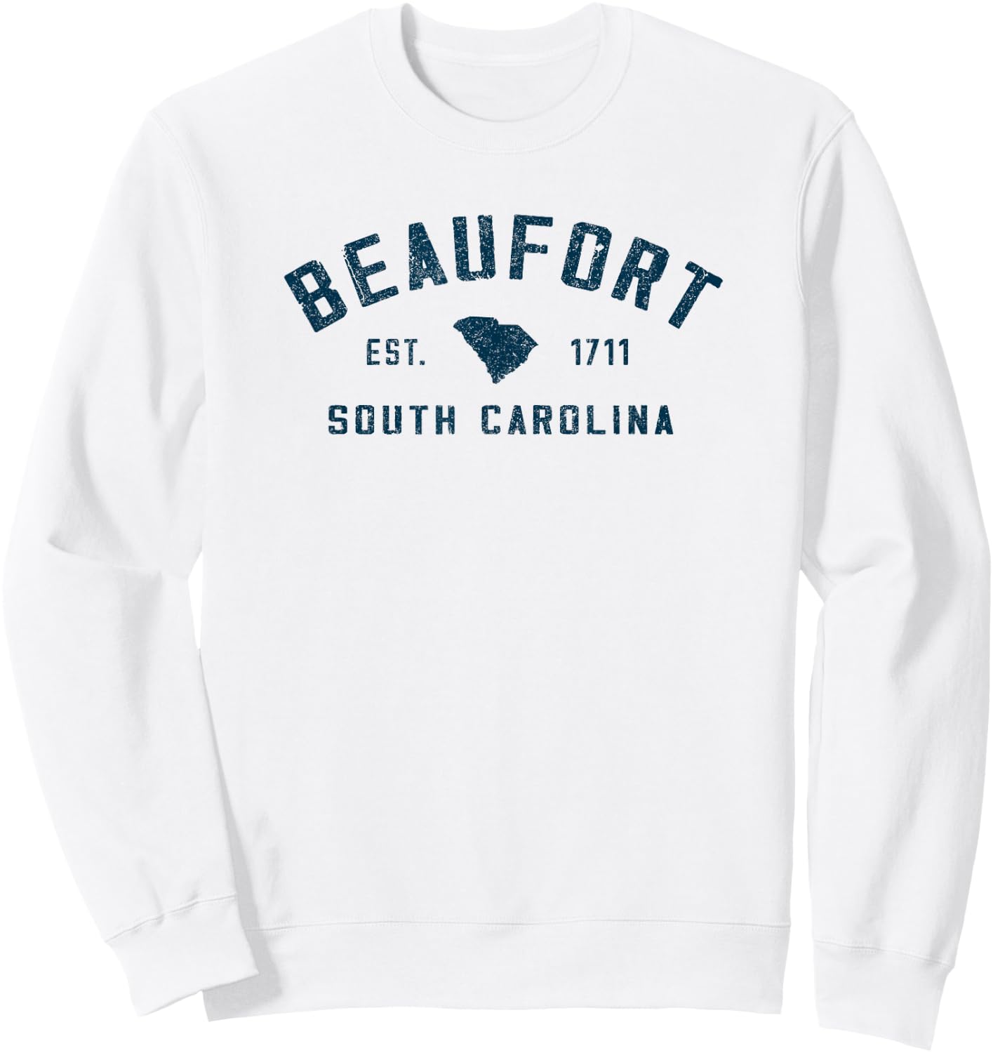 Vintage Beaufort South Carolina Retro Throwback Souvenir Sweatshirt - Sweatshirt | White