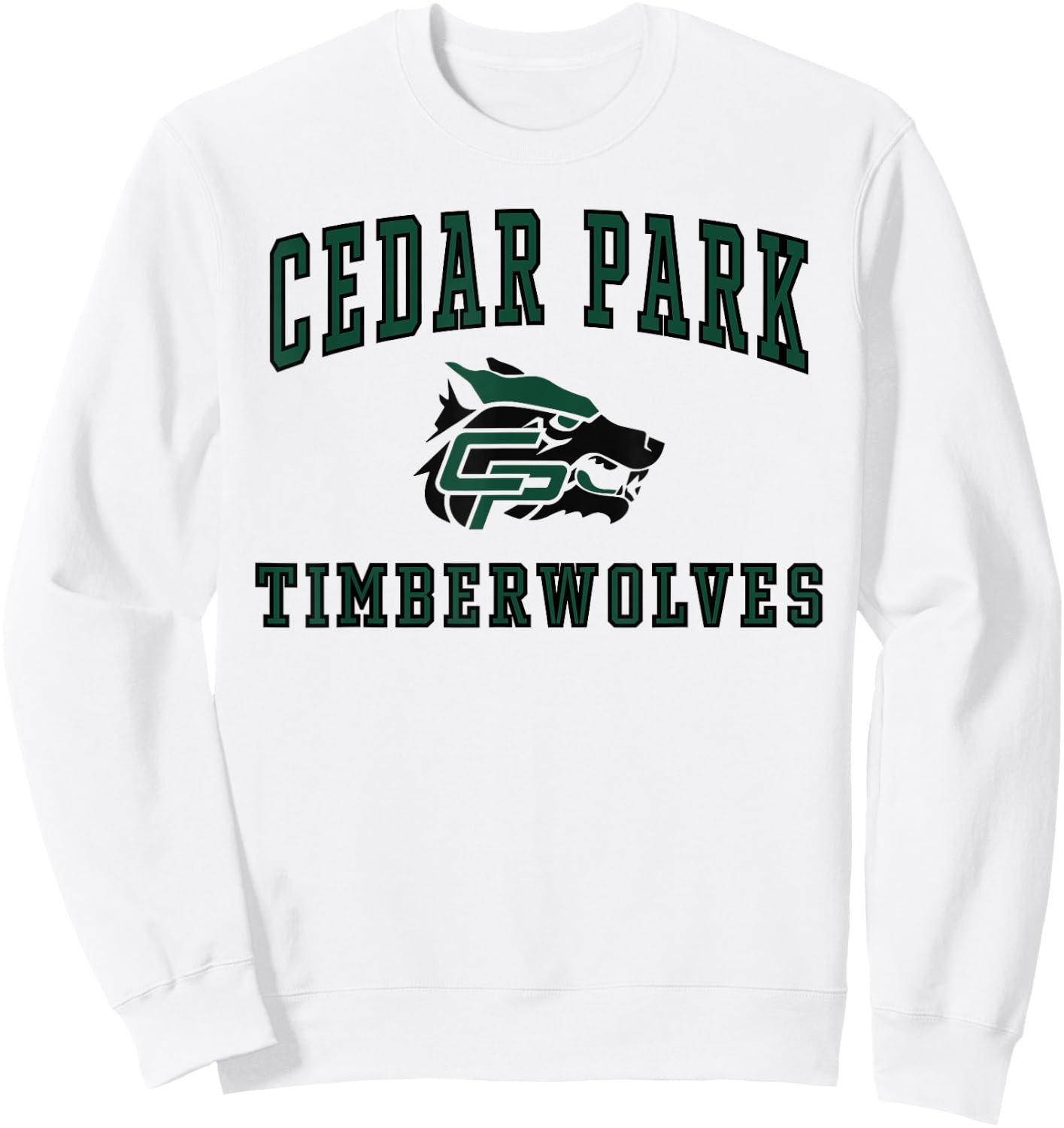 Cedar Park High School Timberwolves C1 Sweatshirt - Sweatshirt | White