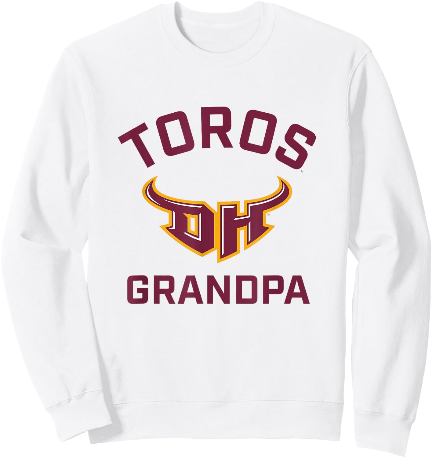 Cal State Dominguez Hills CSUDH Toros Arched Grandpa Sweatshirt - Sweatshirt | White