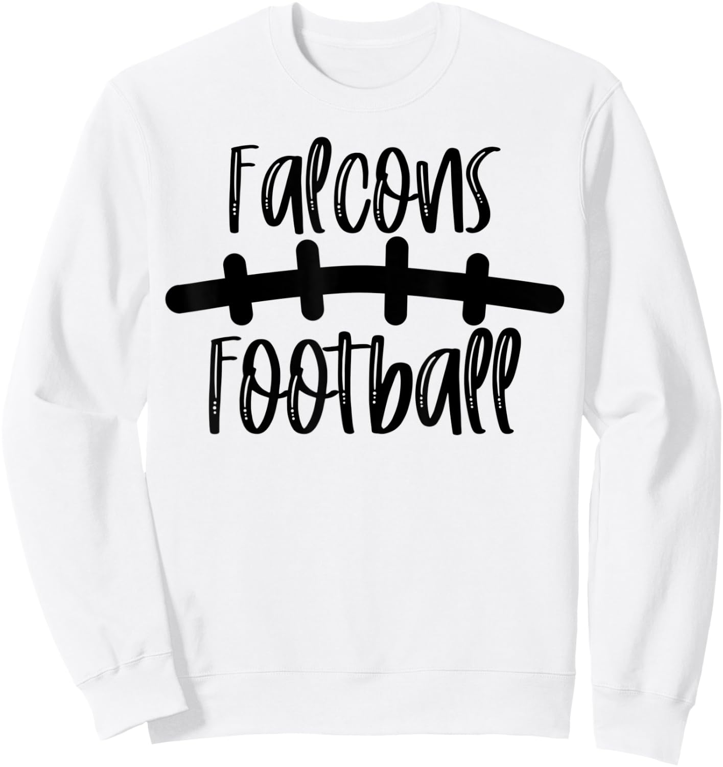 Falcons Football School Spirit Team Mascot Game Night Sweatshirt - Sweatshirt | White