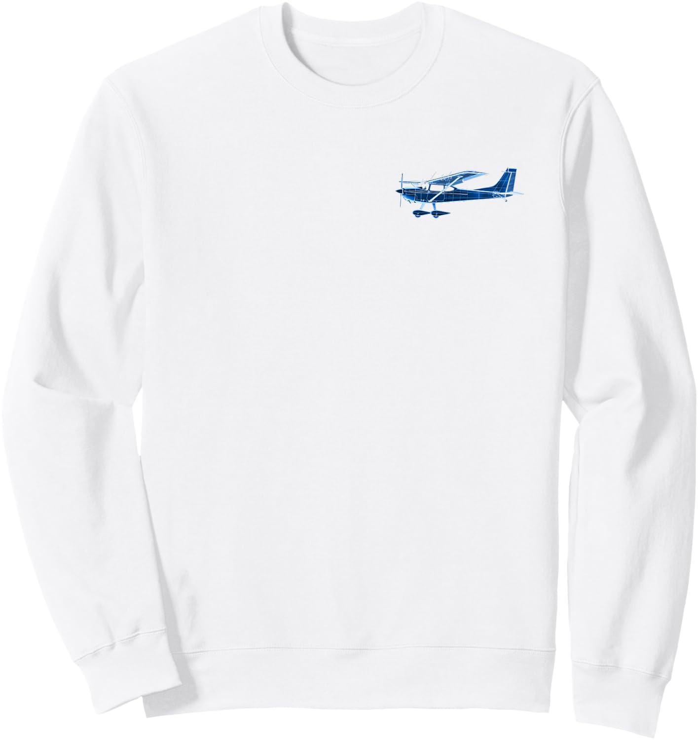 Pilot C172 Flying Airplane Mode On (2-Sided) Sweatshirt - Sweatshirt | White