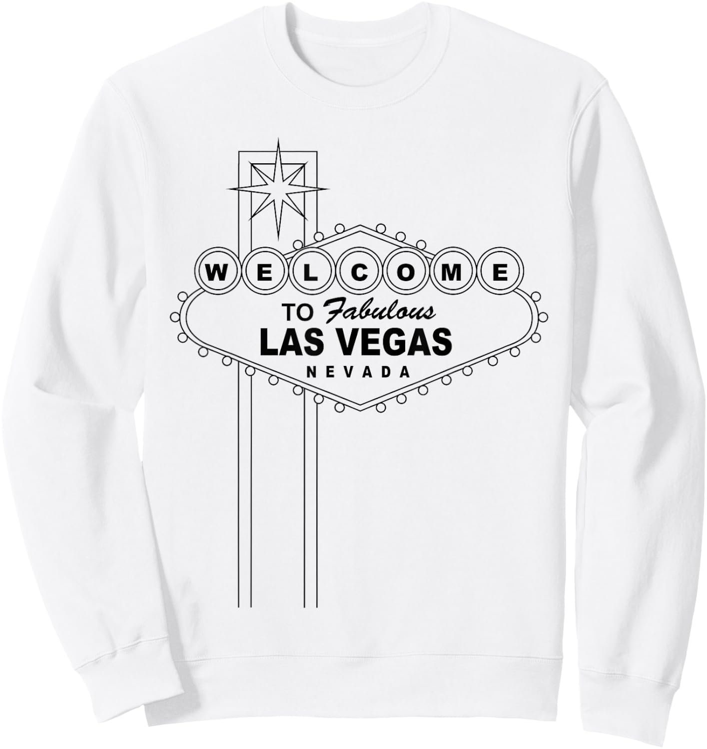 Welcome to Las Vegas Sweatshirt - Sweatshirt | White