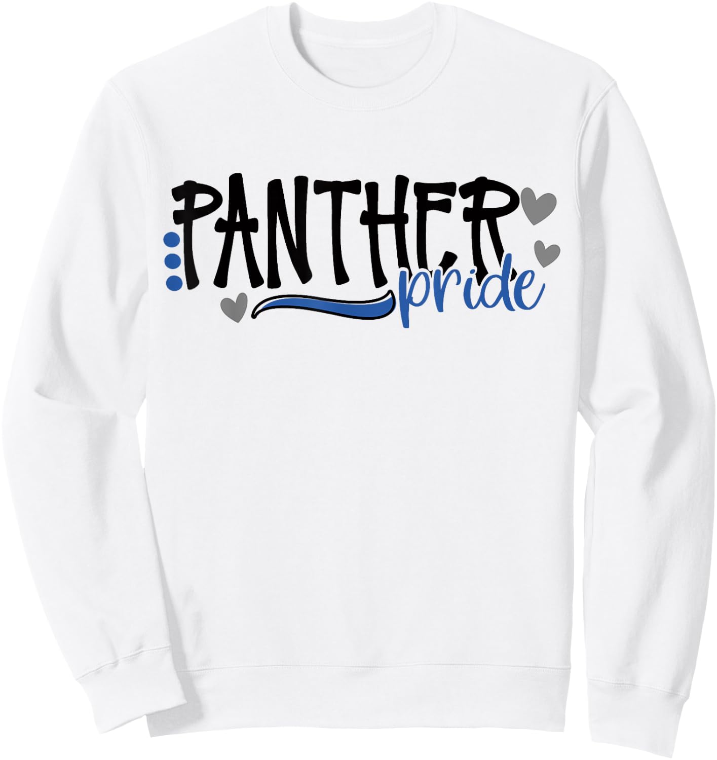 Panther Pride School Sports Fan Team Spirit Sweatshirt - Sweatshirt | White