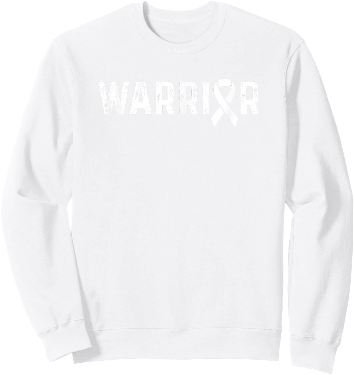 Leukemia Cancer Awareness Orange Ribbon Warrior Sweatshirt - Sweatshirt | White
