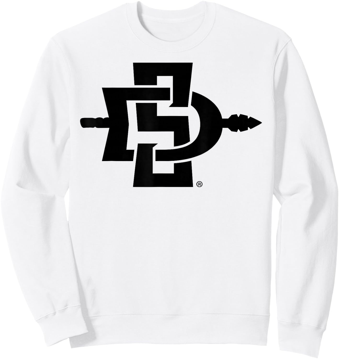 San Diego State Aztecs Two Tone White Officially Licensed Sweatshirt - Sweatshirt | White