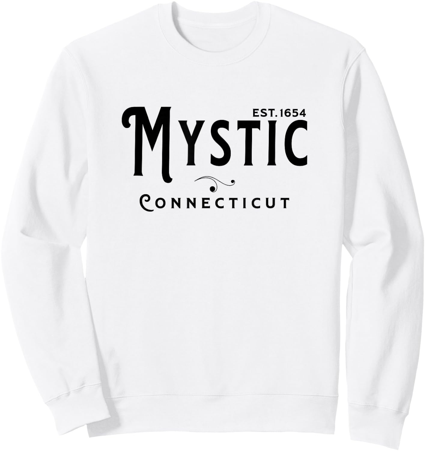 Vintage Merch CT Souvenir Visit Mystic Connecticut Sweatshirt - Sweatshirt | White