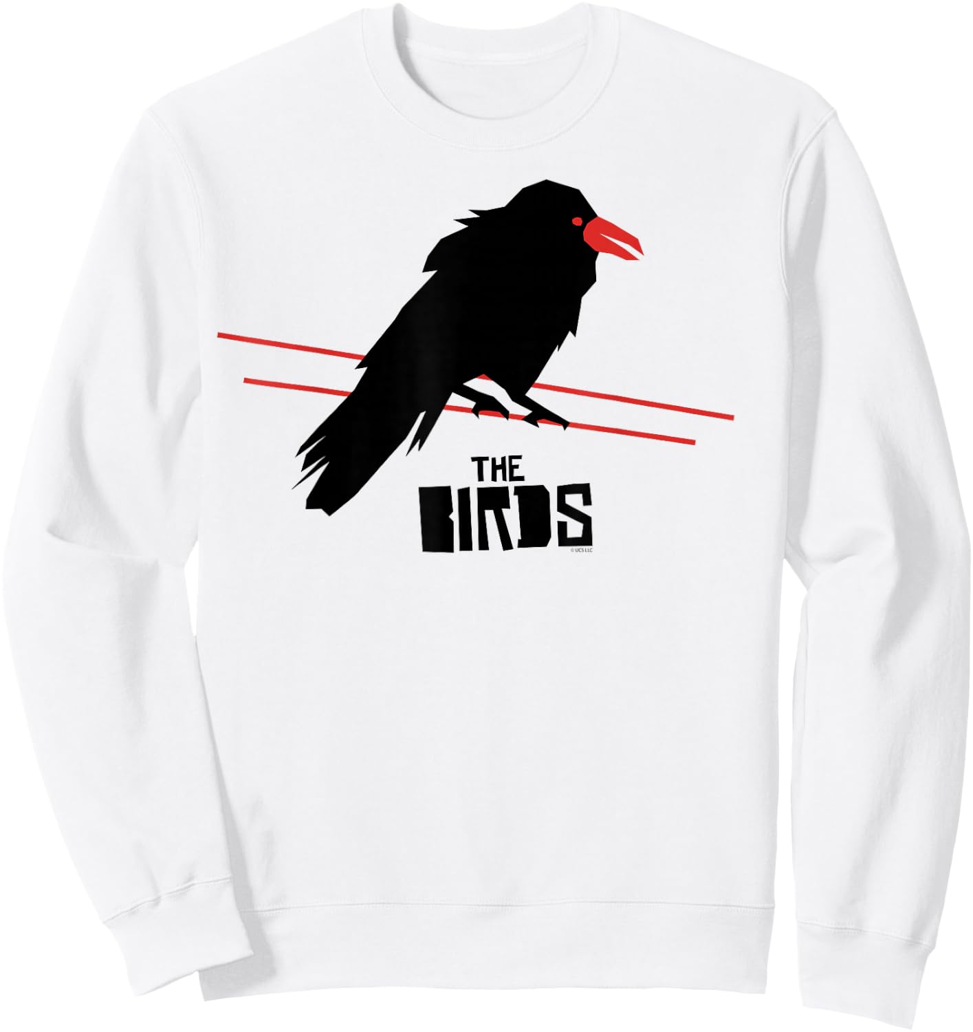 The Birds Alfred Hitchcock Raven On A Wire Sweatshirt - Sweatshirt | White