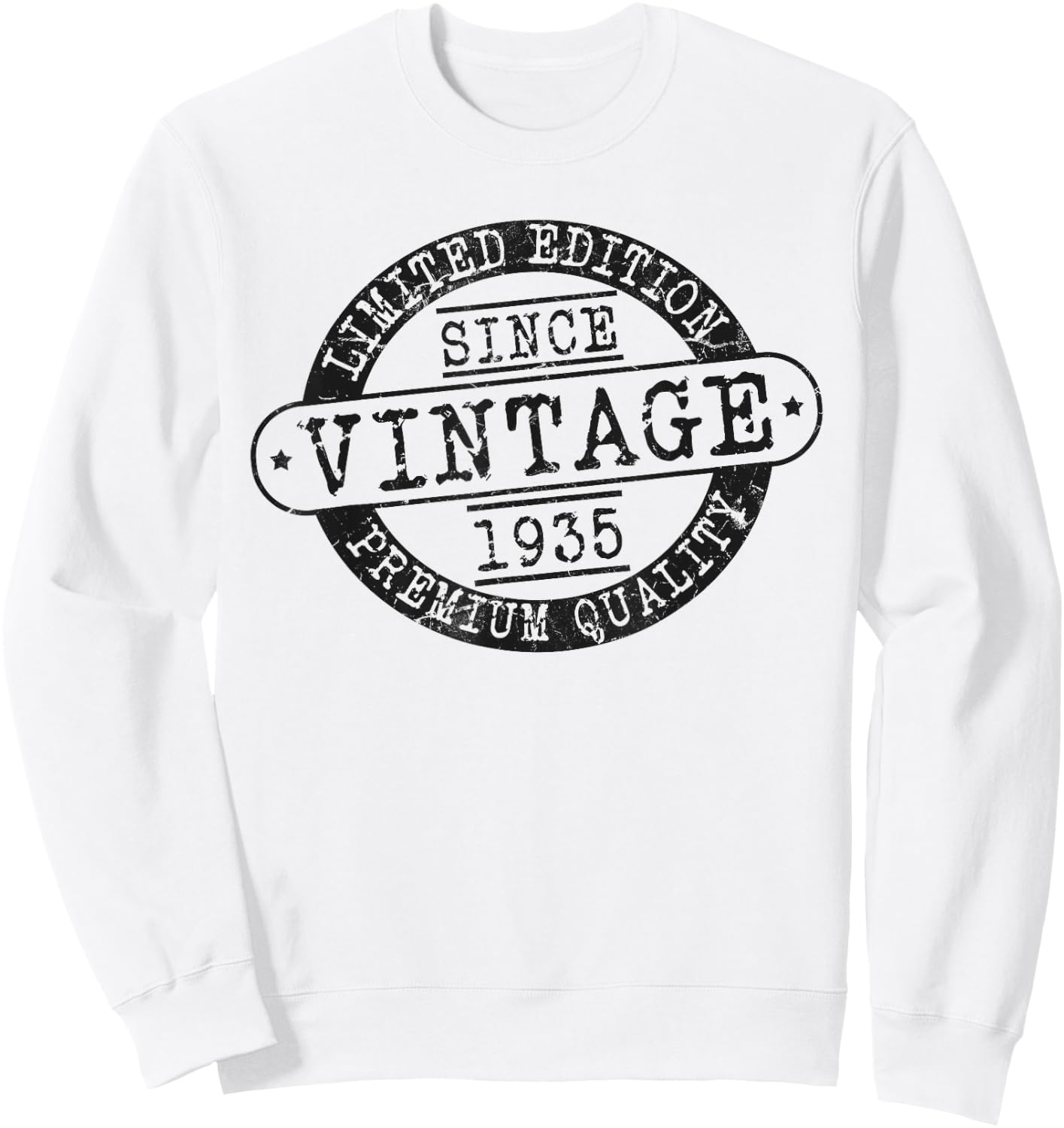 Vintage Since 1935, Rustic Style Born In 1935 Birthday Gifts Sweatshirt - Sweatshirt | White