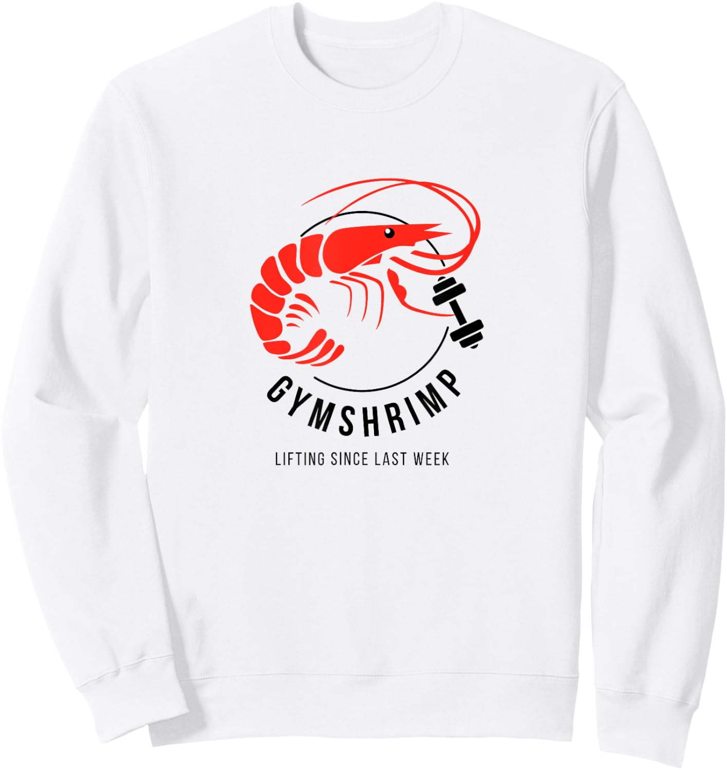Gymshrimp - 'gymshark' Parody Funny Sweatshirt - Sweatshirt | White