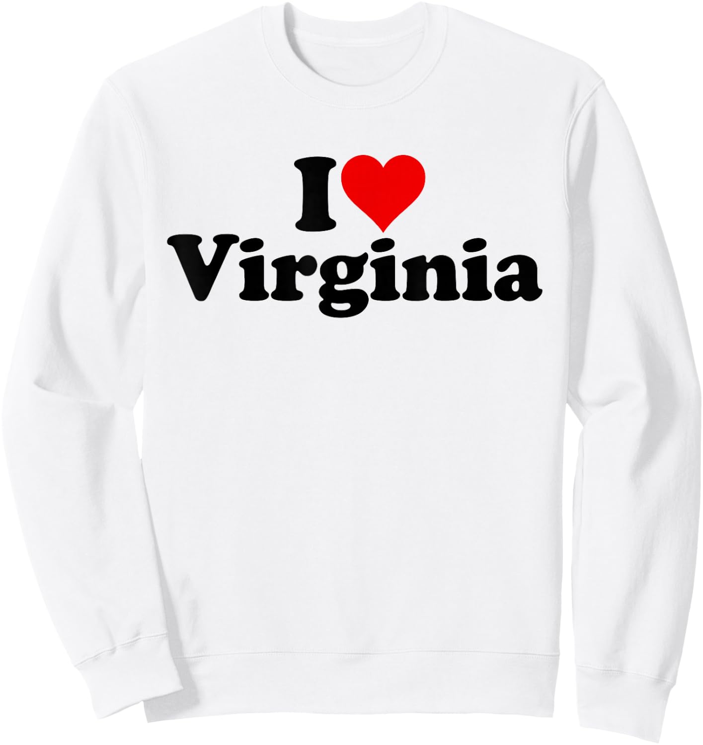 I Love Heart Virginia Sweatshirt - Sweatshirt | White