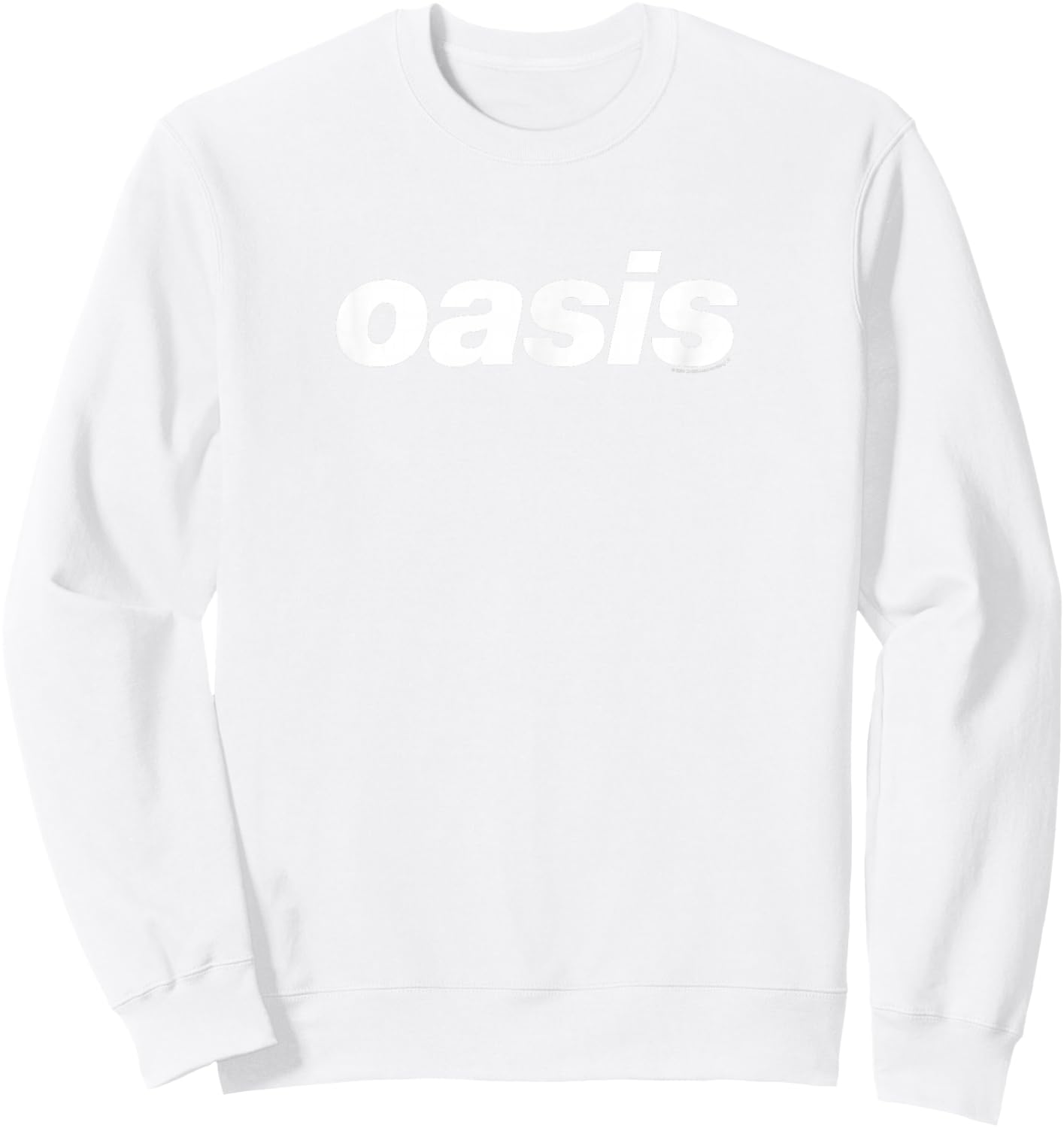 Oasis – White Logo On Baby Blue Sweatshirt - Sweatshirt | White