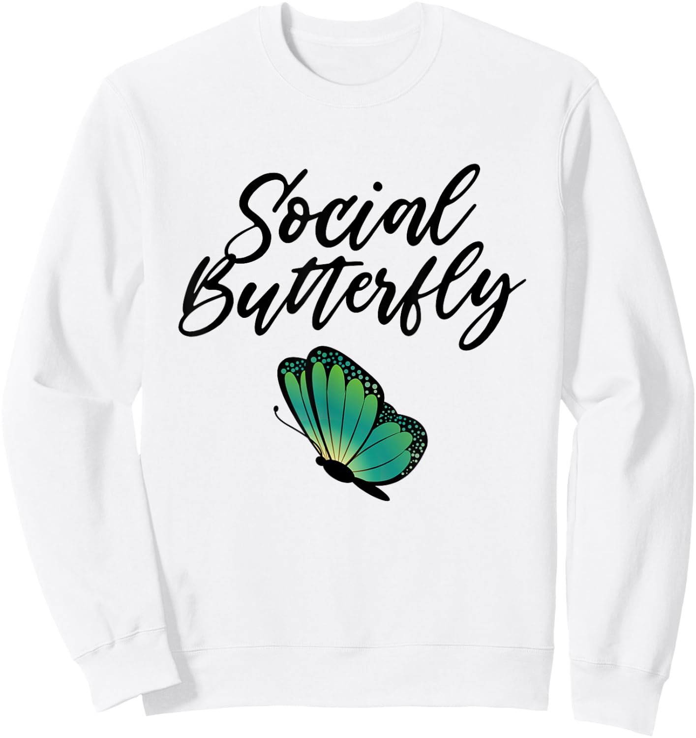 Social Butterfly Sweatshirt - Sweatshirt | White