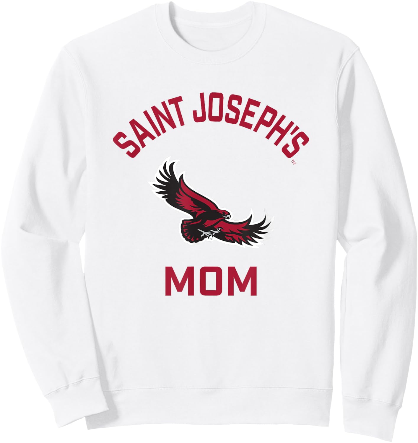 Saint Josephs University Hawks Arched Mom Sweatshirt - Sweatshirt | White