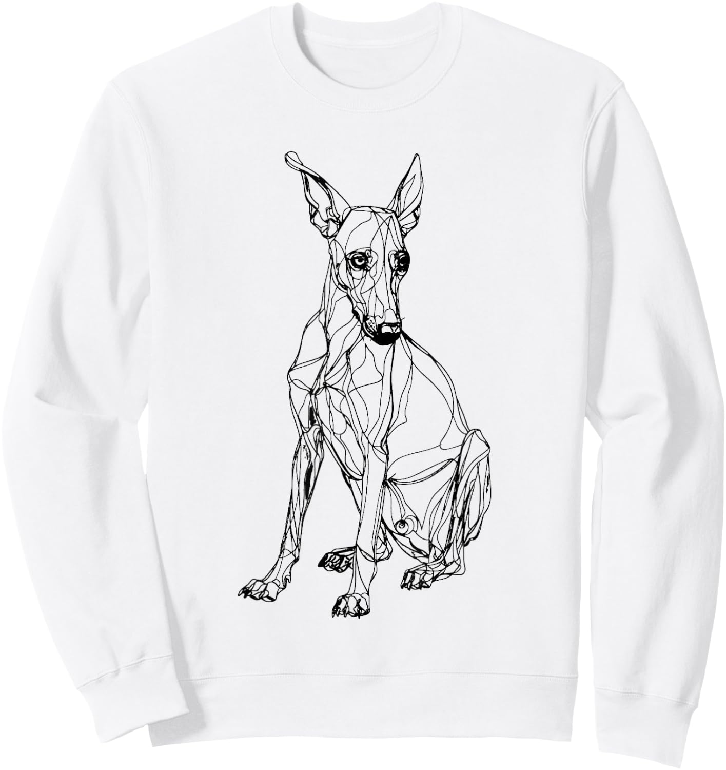 Xoloitzcuintli Xolo Dog Line Art Minimalist Mom Dad Men Women Kids Sweatshirt - Sweatshirt | White