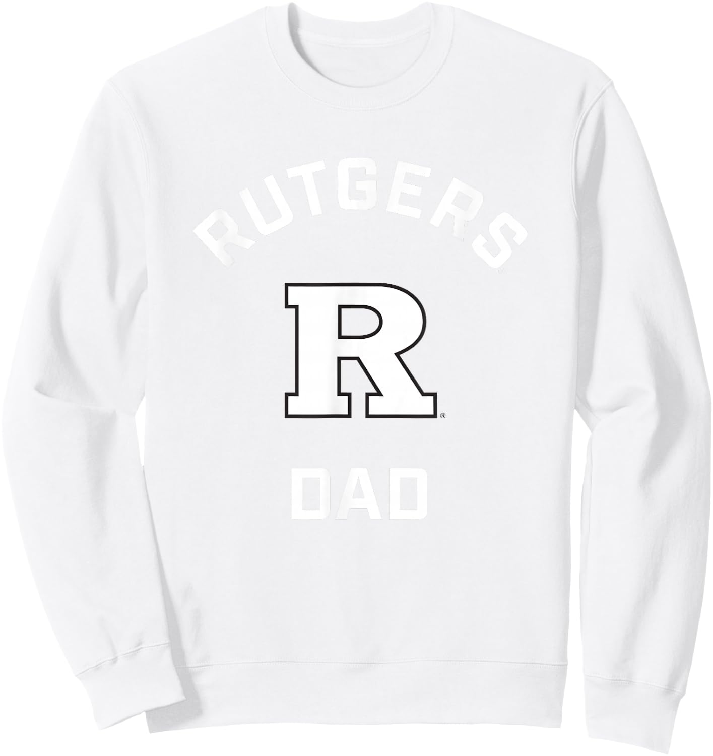 Rutgers University Scarlet Knights Arched Dad Sweatshirt - Sweatshirt | White