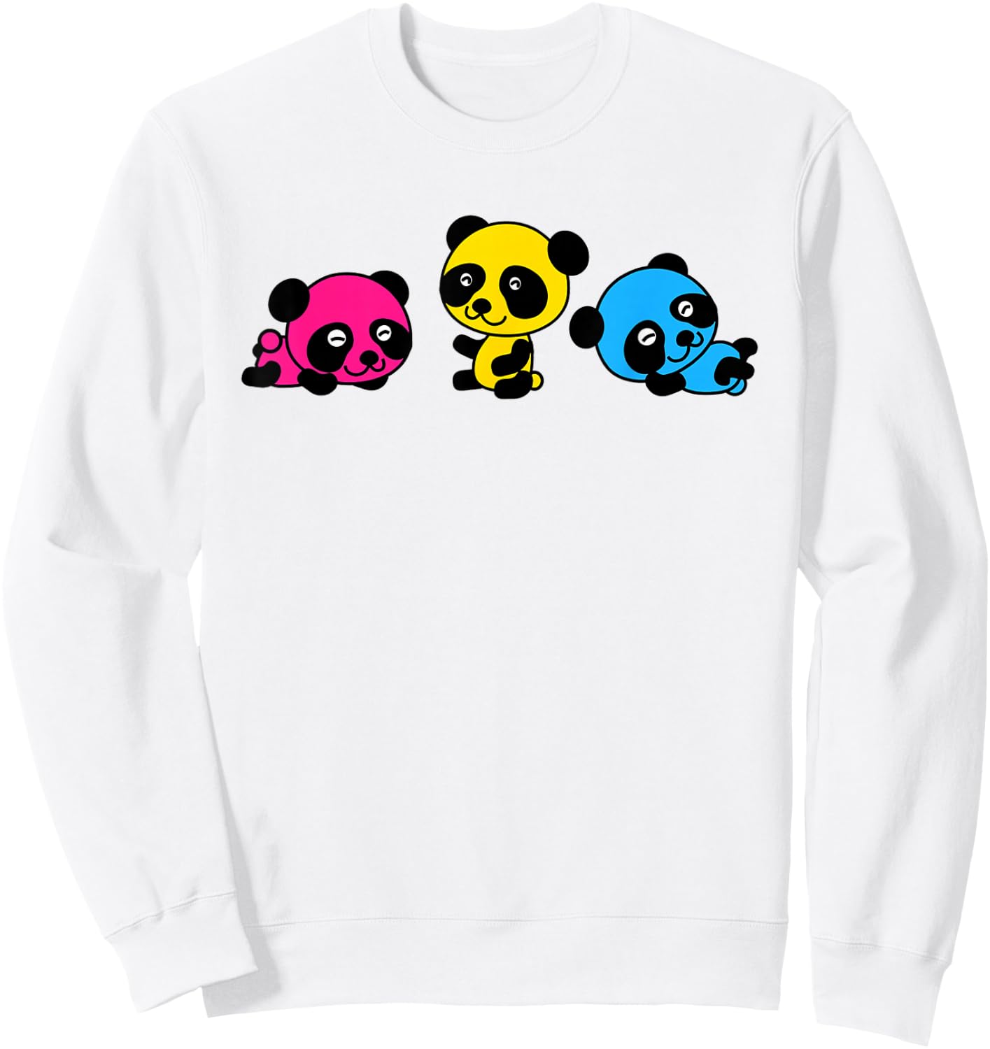 Subtle Pansexual Panda Pride Pan Flag I'm Pan-Duh LGBTQ Sweatshirt - Sweatshirt | White
