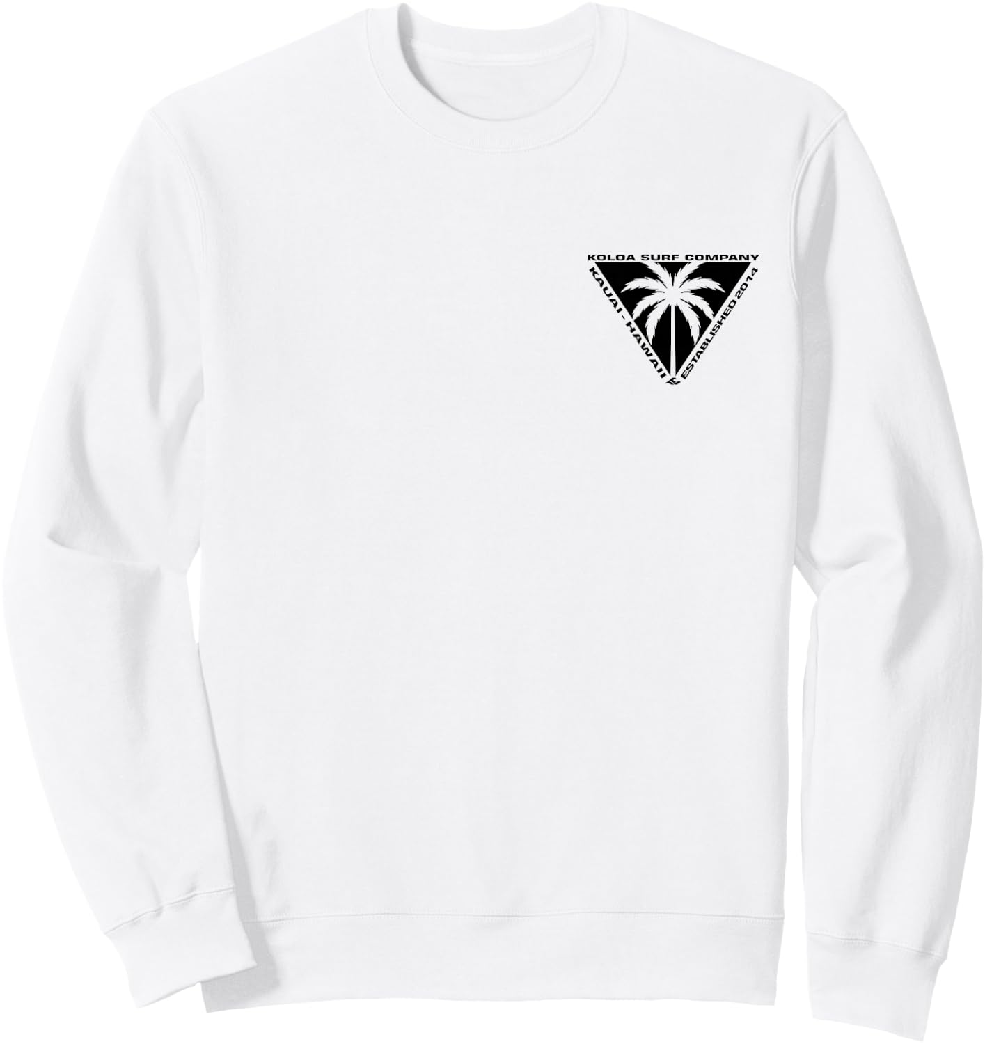 Koloa Surf Triangulated Palm Logo Lightweight, Graphic Sweatshirt - Sweatshirt | White
