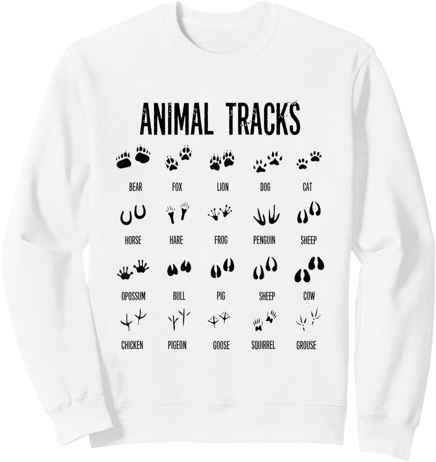 Kids Nature Explorer Animal Tracks For Camping Hiking Sweatshirt - Sweatshirt | White