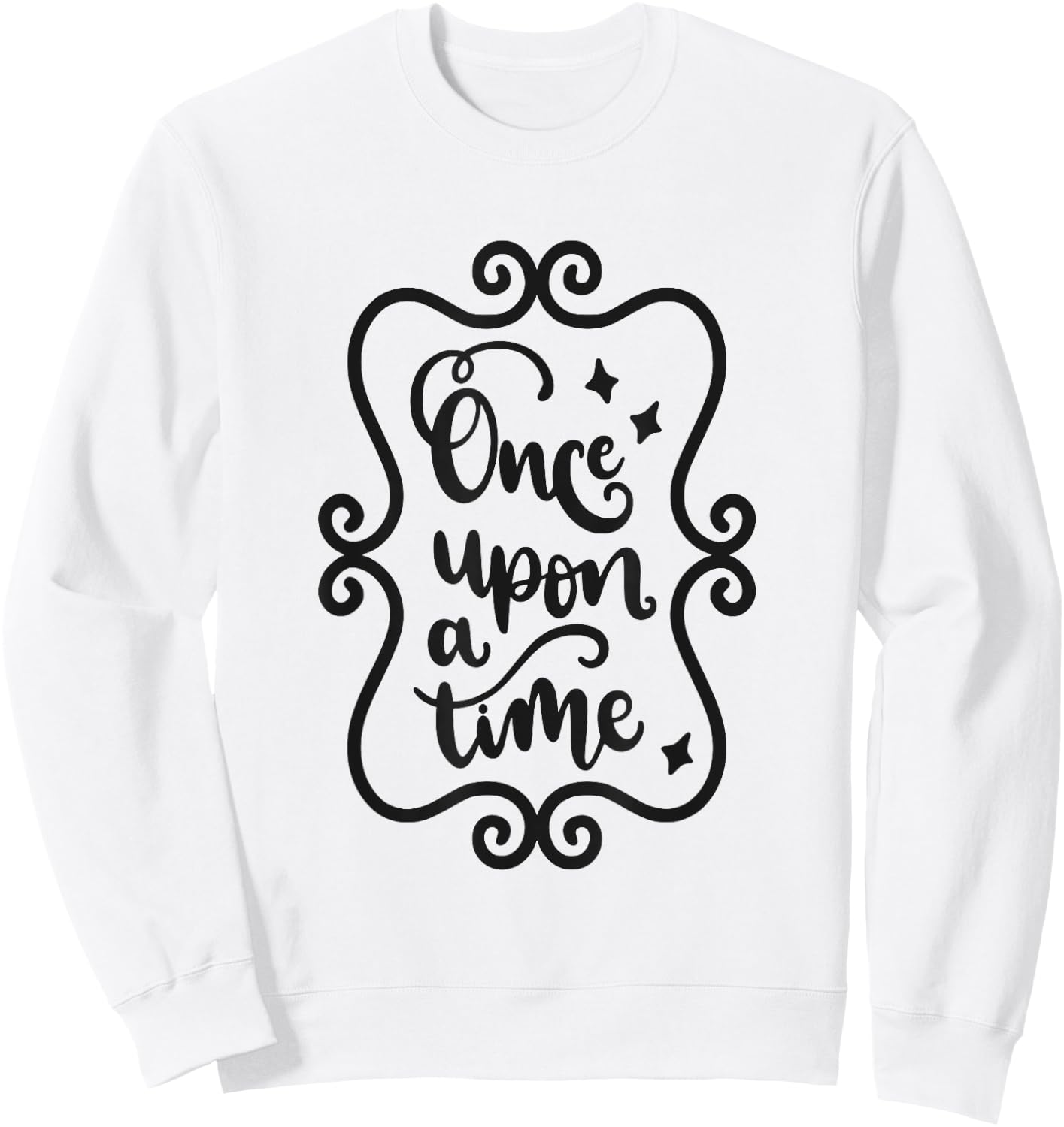 Once Upon A Time Fairytale Book Lover Reading Sweatshirt - Sweatshirt | White