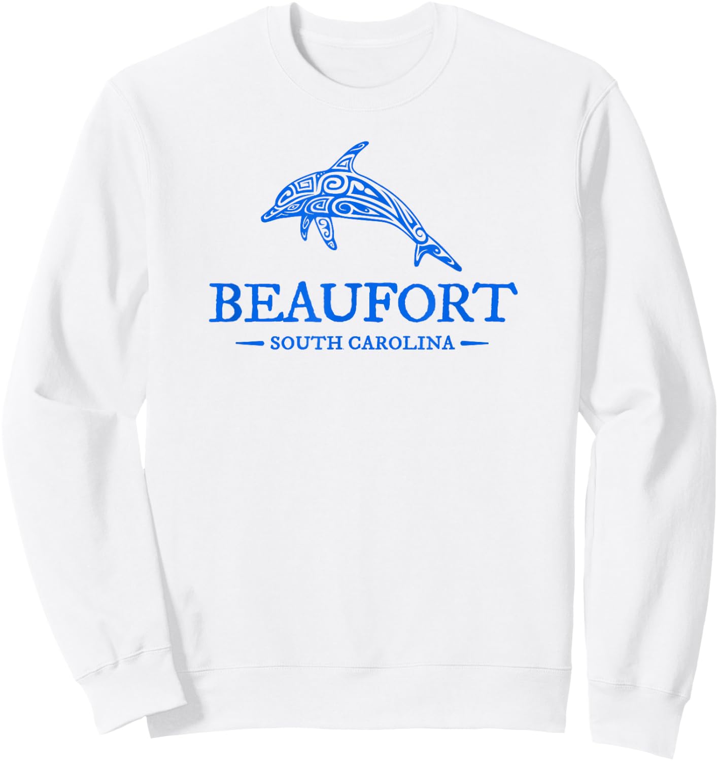 Beaufort South Carolina Dolphin Boys Girls Sweatshirt - Sweatshirt | White