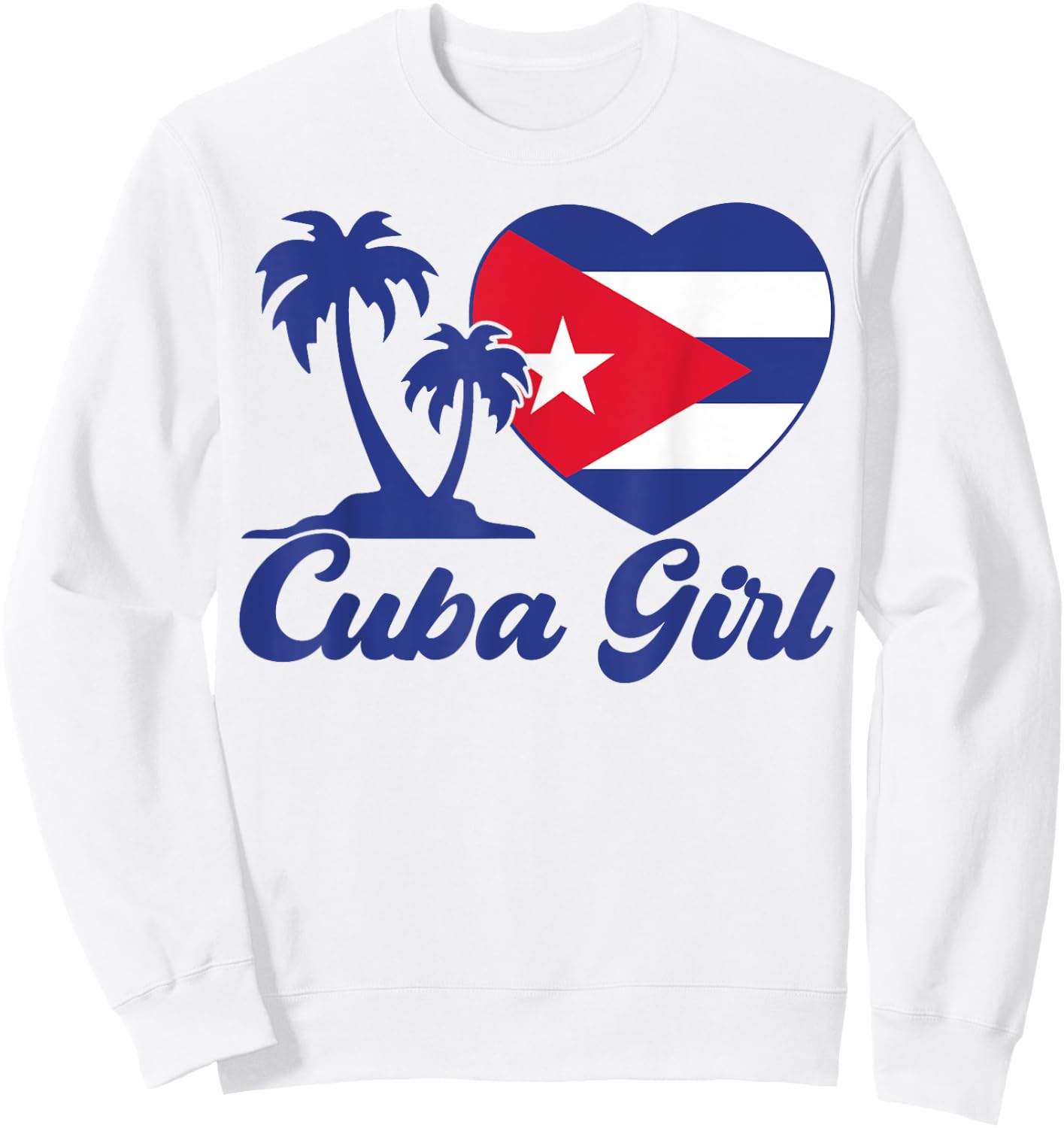 Cuba-Shirt Cuban Girl Flag Cubanita Hispanic Heritage Kids Sweatshirt - Sweatshirt | White