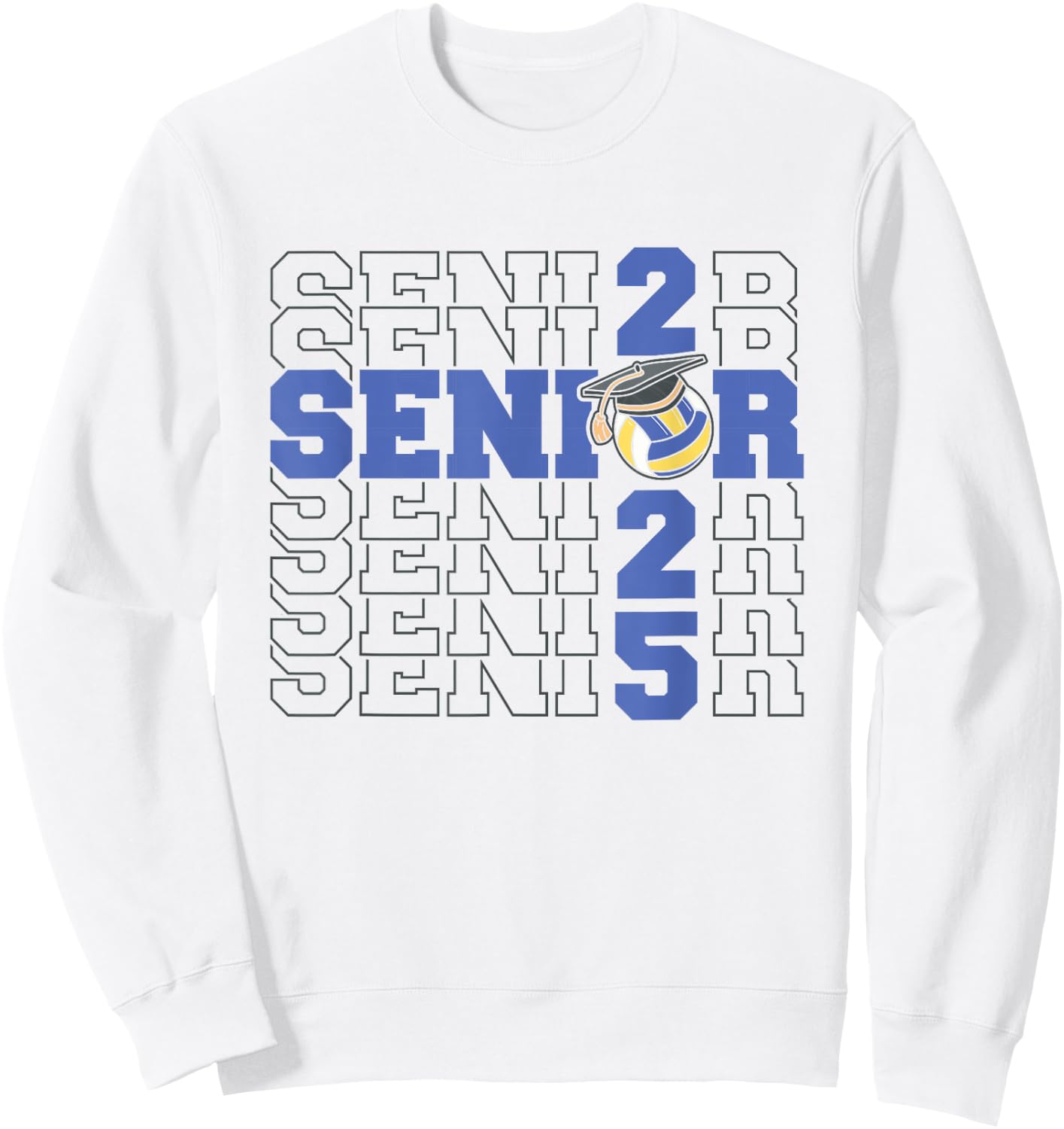 Class of 2025 Volleyball Senior Night Sweatshirt - Sweatshirt | White