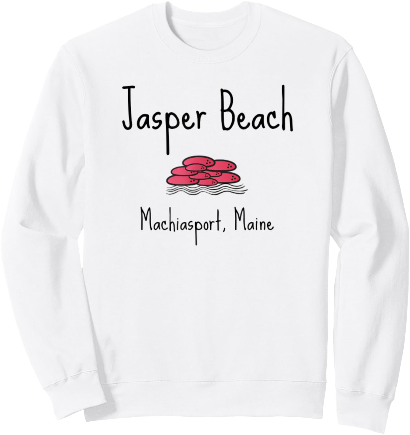 Jasper Beach Machiasport Maine Mainer Travel Gift Vacation Sweatshirt - Sweatshirt | White