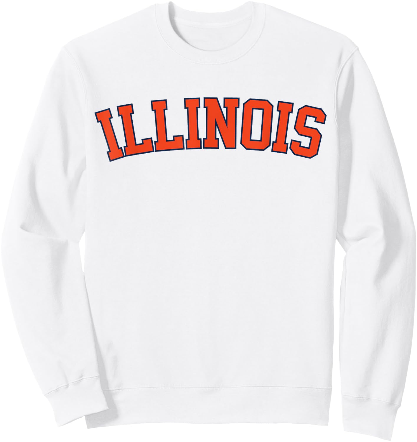 Retro Illinois Vintage Illinois Orange Blue Throwback IL Sweatshirt - Sweatshirt | White