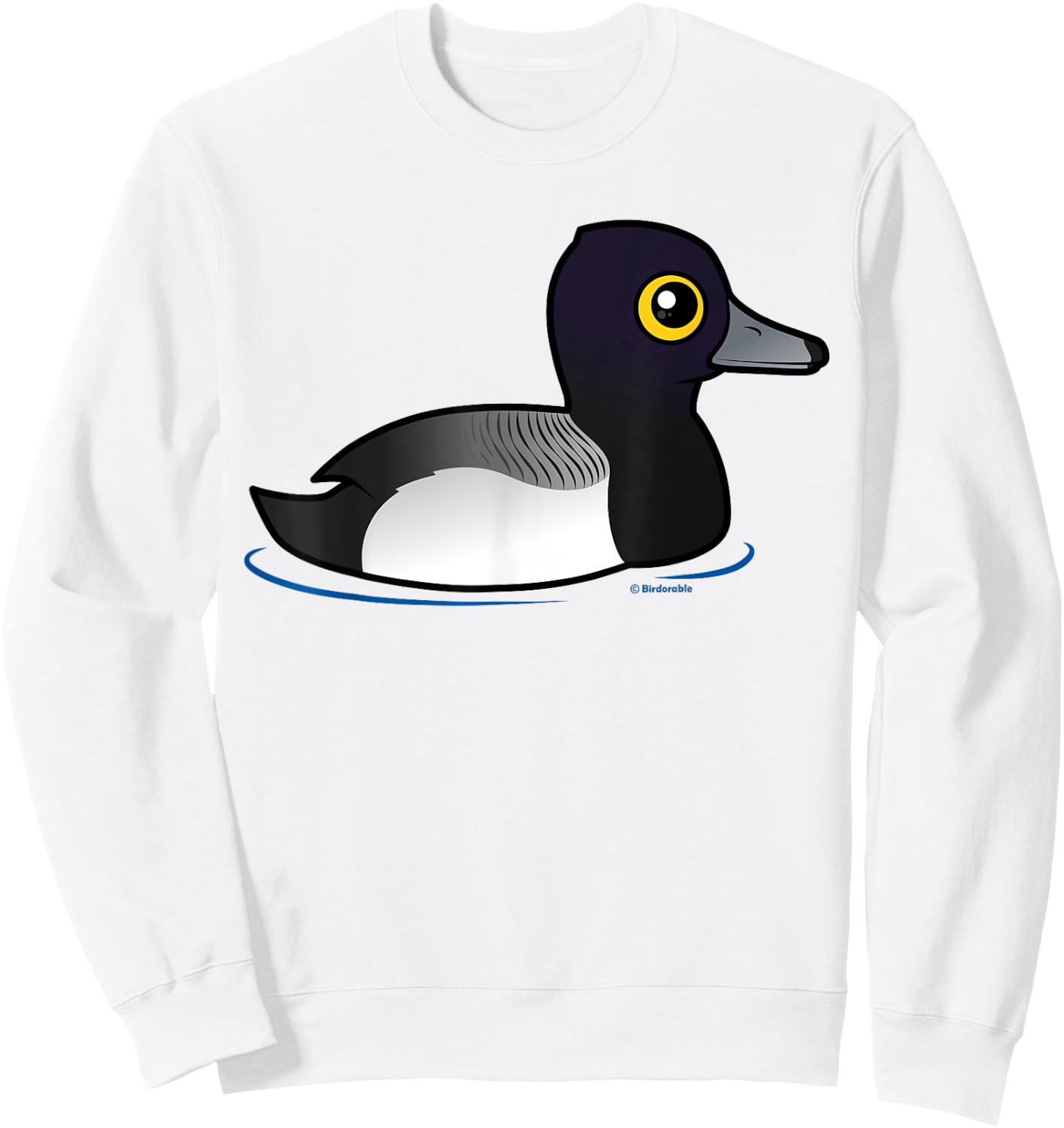 Cute Cartoon Lesser Scaup Birdorable Duck Waterfowl Species Sweatshirt - Sweatshirt | White